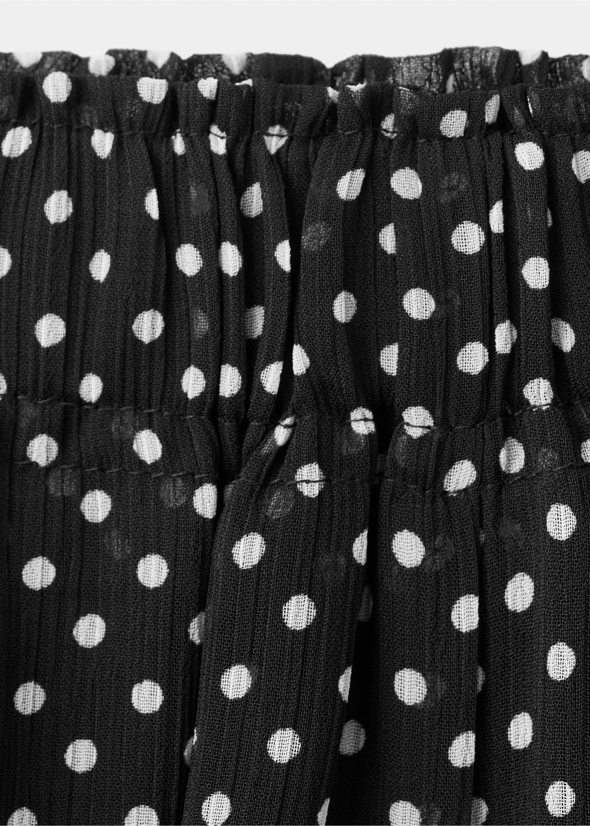 Polka dot baggy trousers - Details of the article 8, Black. Ref: 27055829-00.