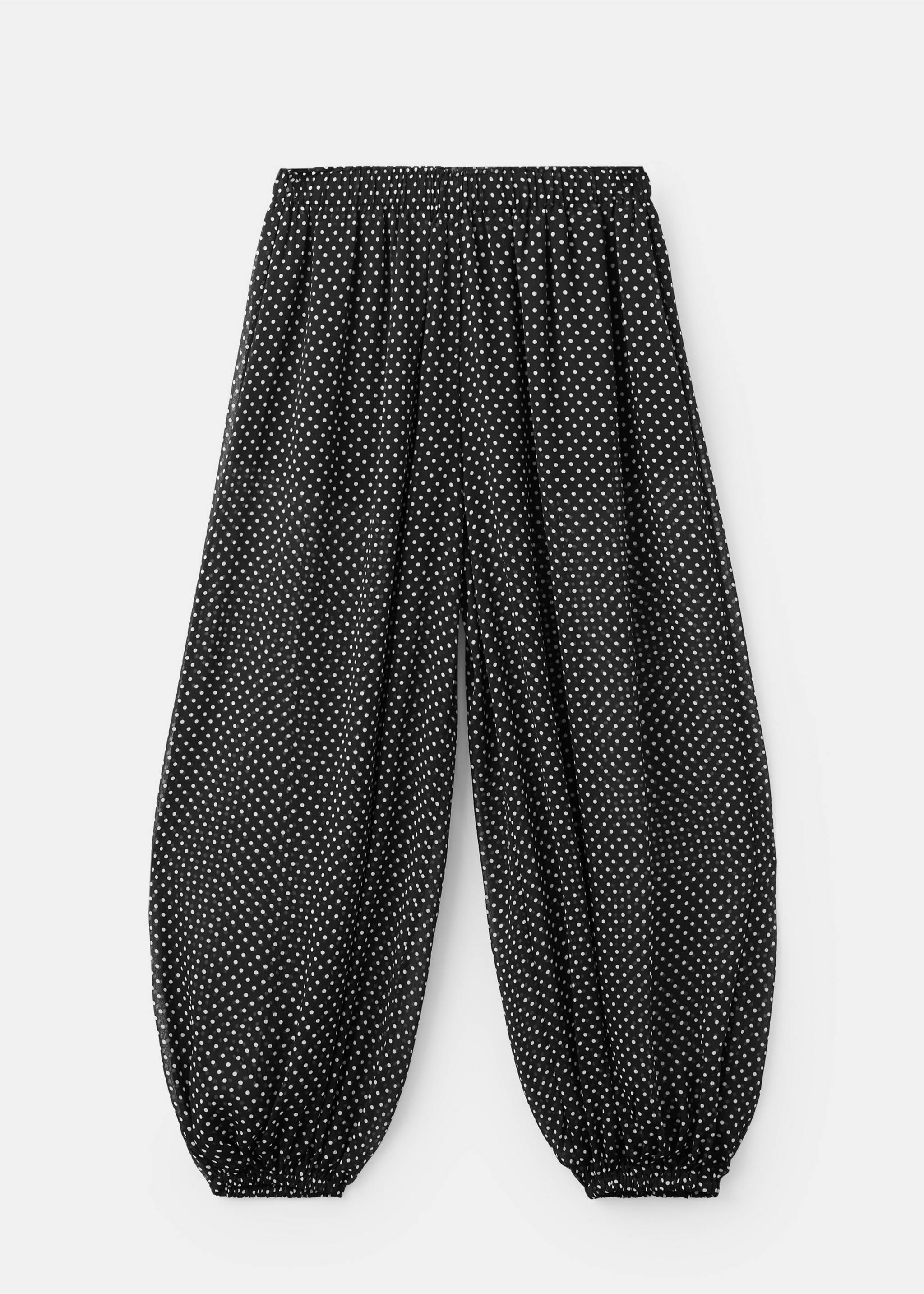 Polka dot baggy trousers - Article without model, Black. Ref: 27055829-00.