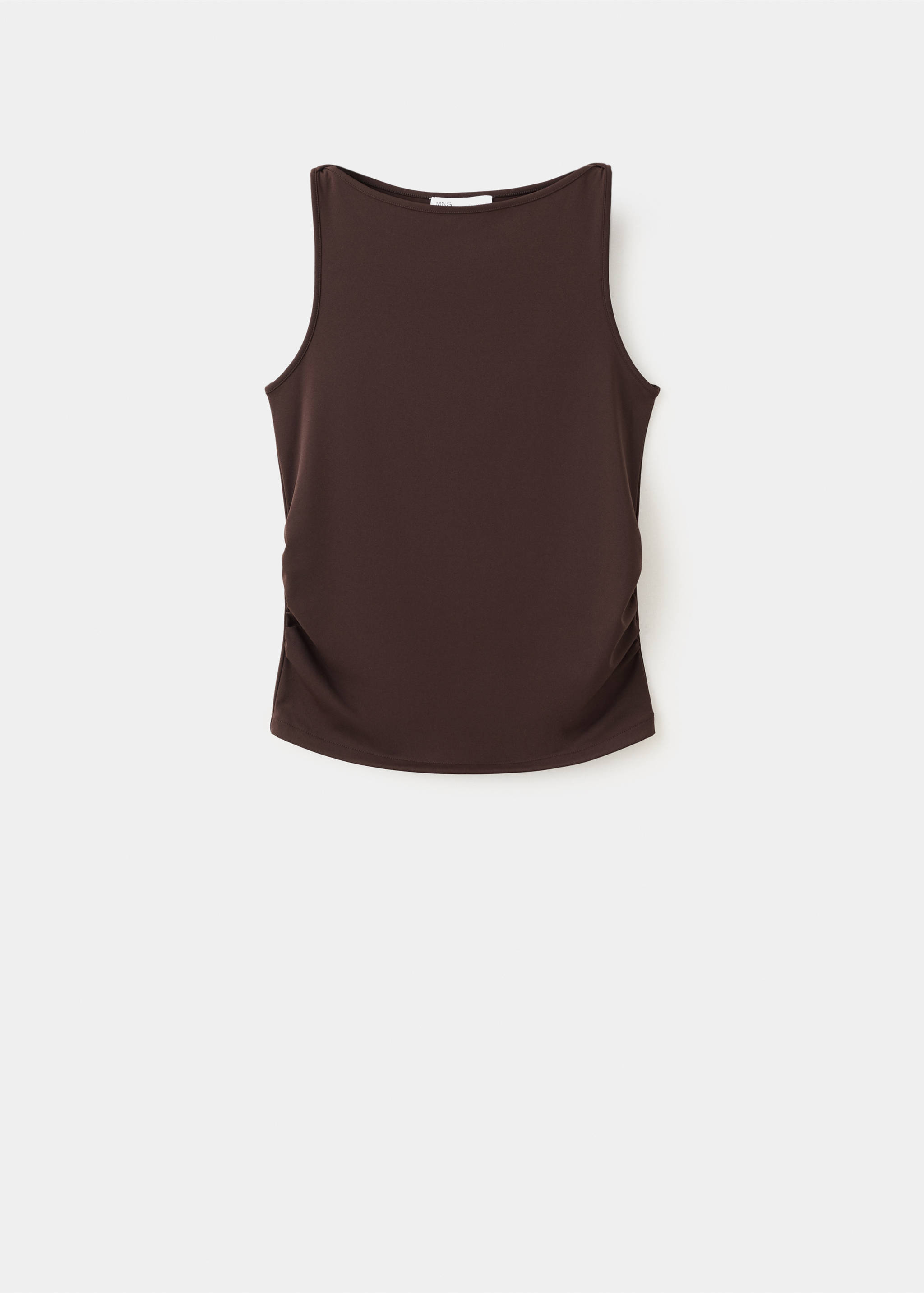 Ruched fitted top - Article without model, Brown. Ref: 27055831-00.