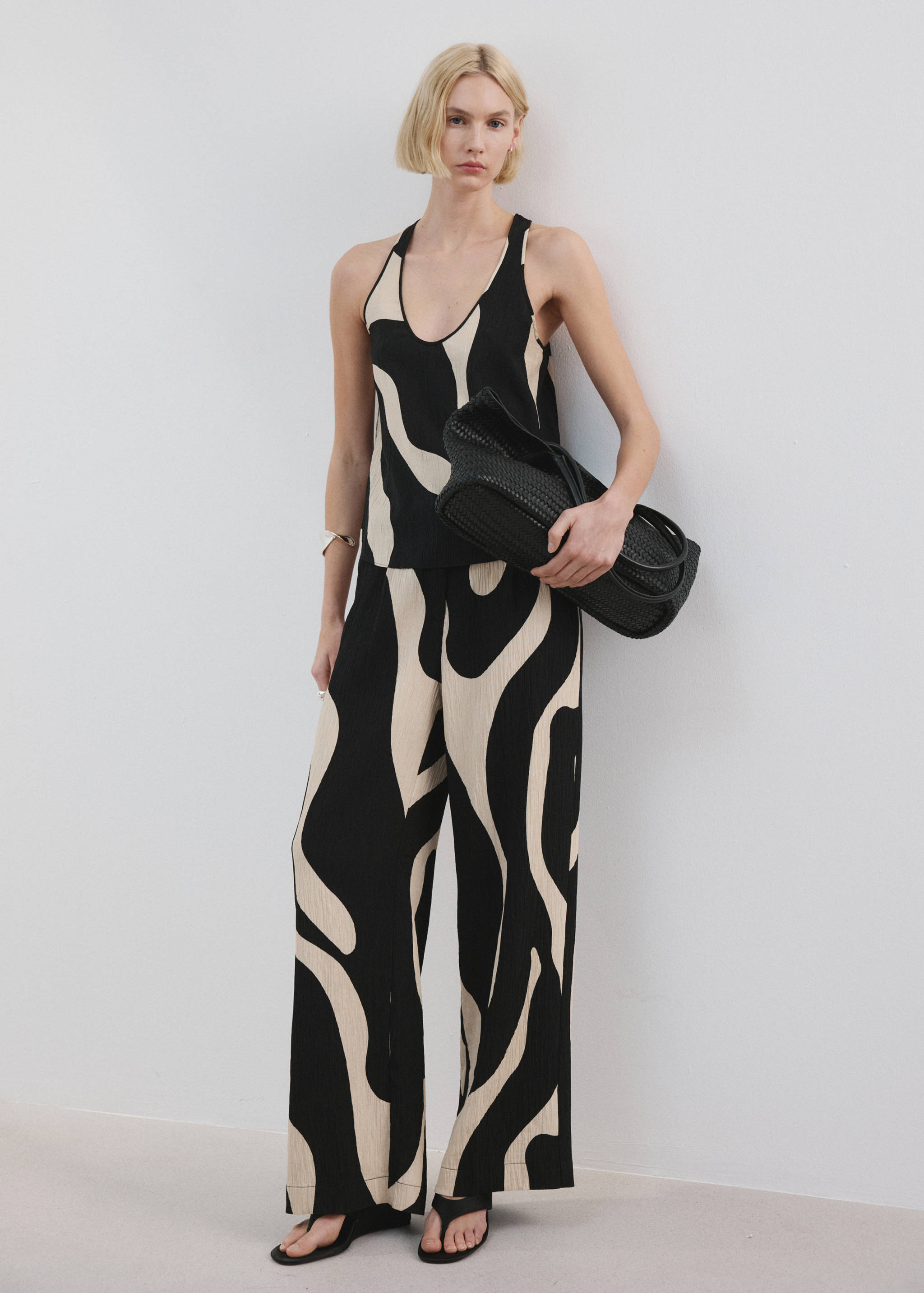 Gemustertes Crop-Top - Allgemeine Ansicht