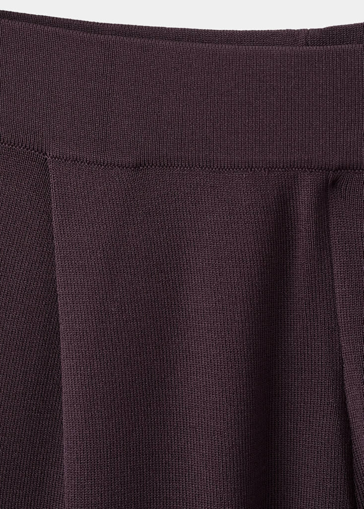 Knit trousers with mid-rise — Burgundy