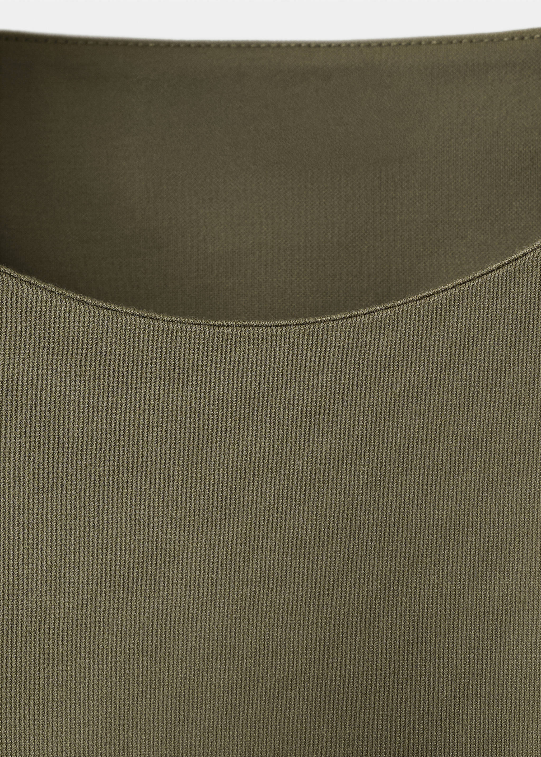Ruched maternity T-shirt - Details of the article 8, Khaki. Ref: 27055837-00.