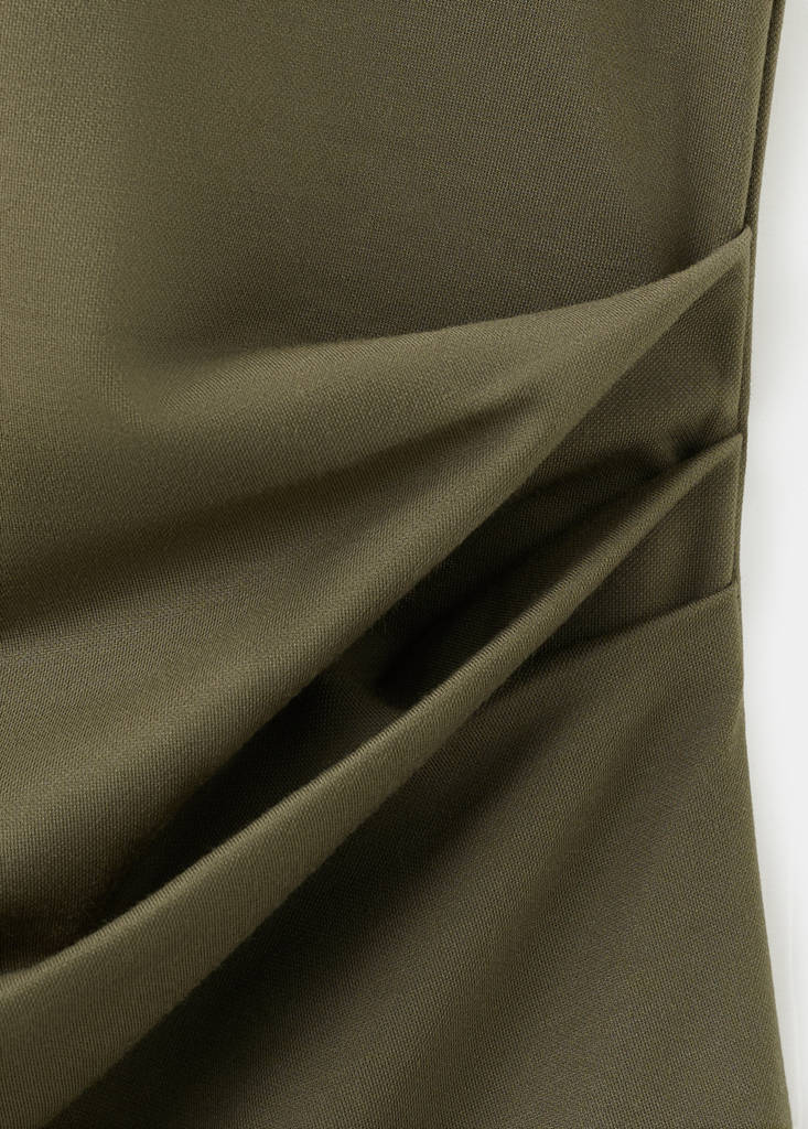 Ruched maternity T-shirt — Khaki