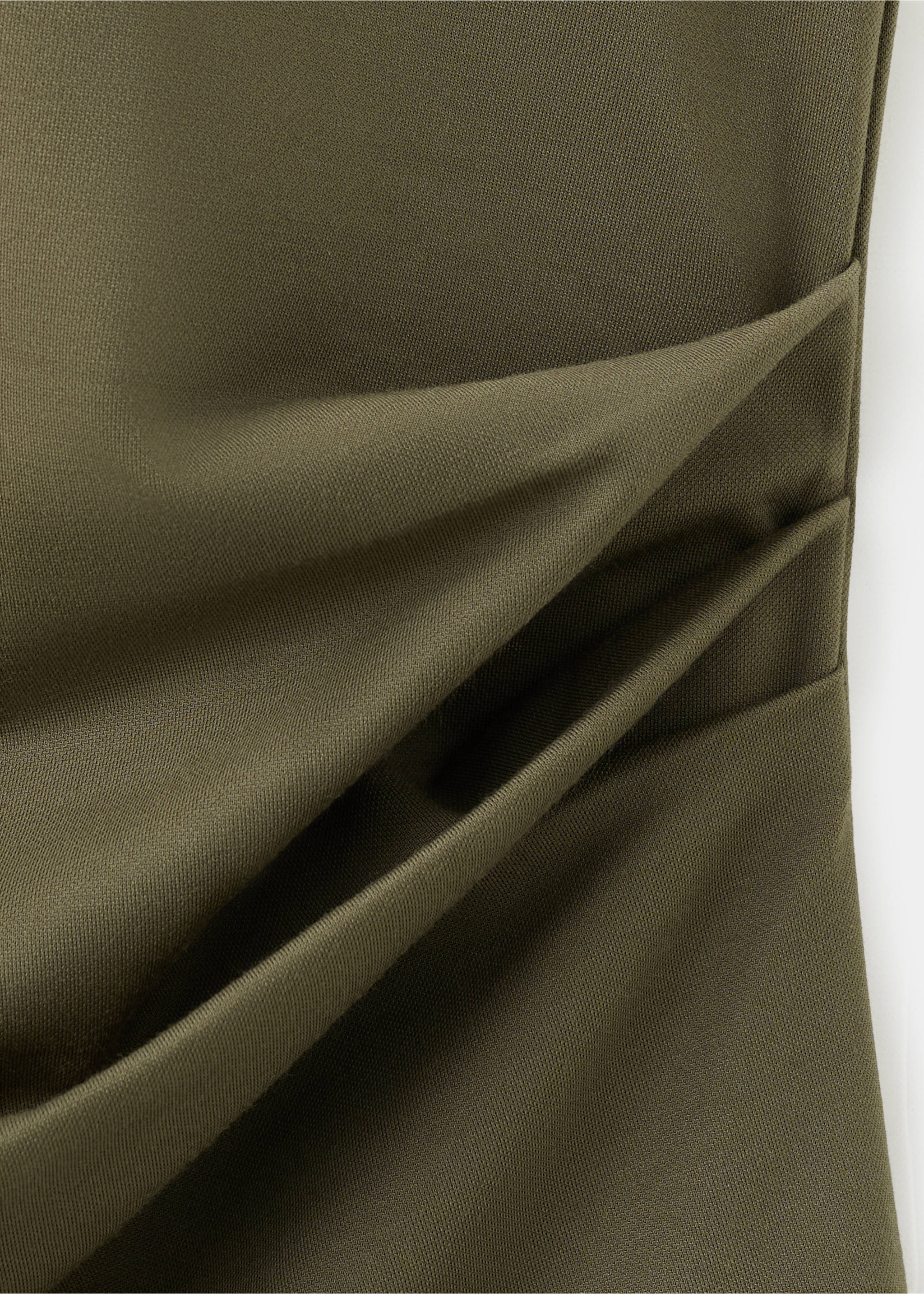 Ruched maternity T-shirt - Details of the article 0, Khaki. Ref: 27055837-00.