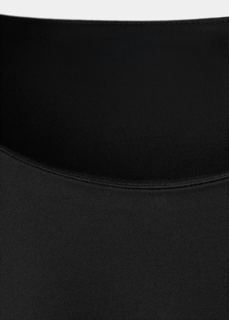 Ruched maternity T-shirt — Black