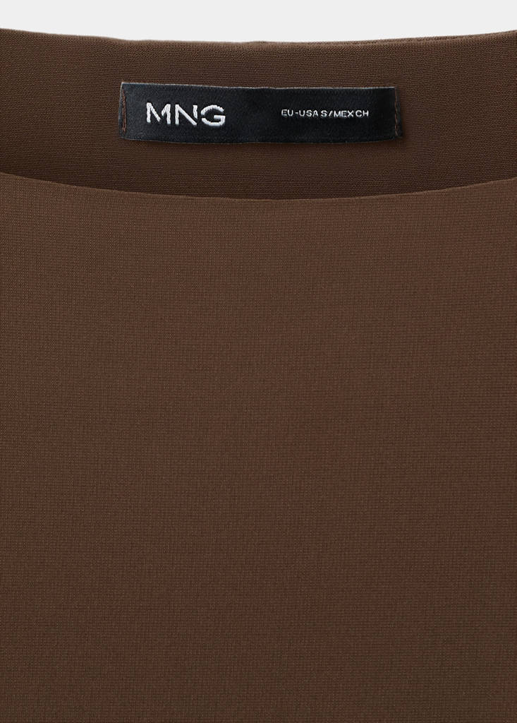 Three-quarter sleeve blouse — Brown