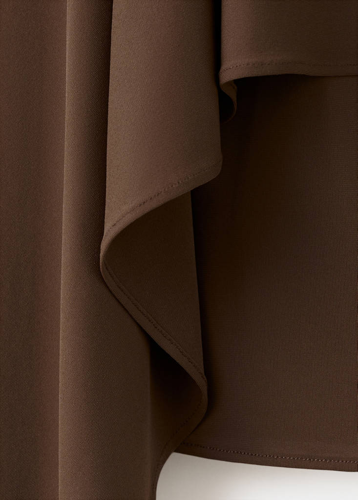 Three-quarter sleeve blouse — Brown