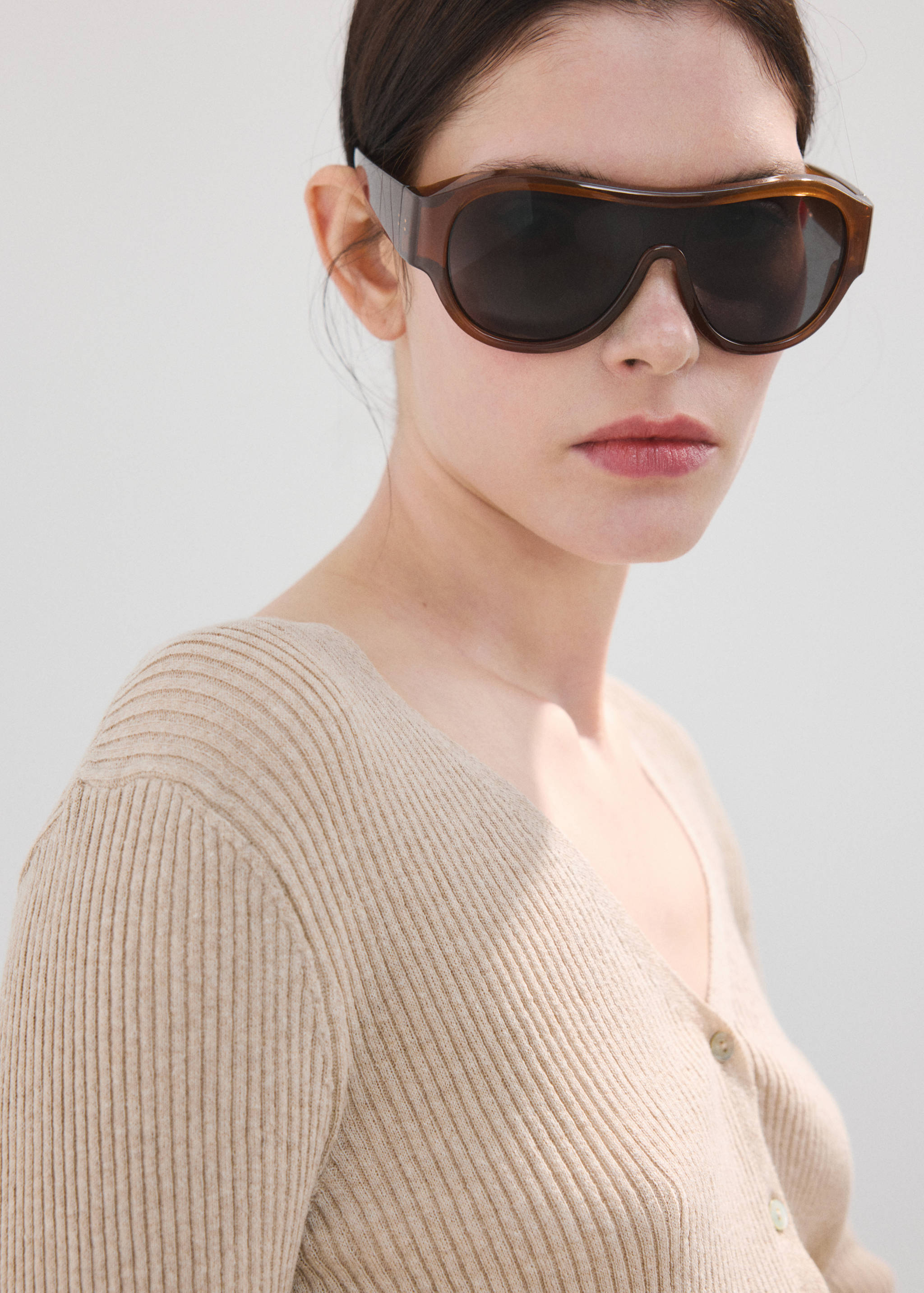 เสื้อคาร์ดิแกนถัก Ruffled - รายละเอียดของสินค้า 1