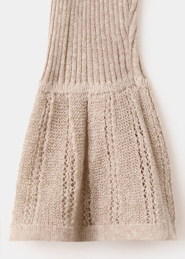 Ruffle  knit cardigan — Sand