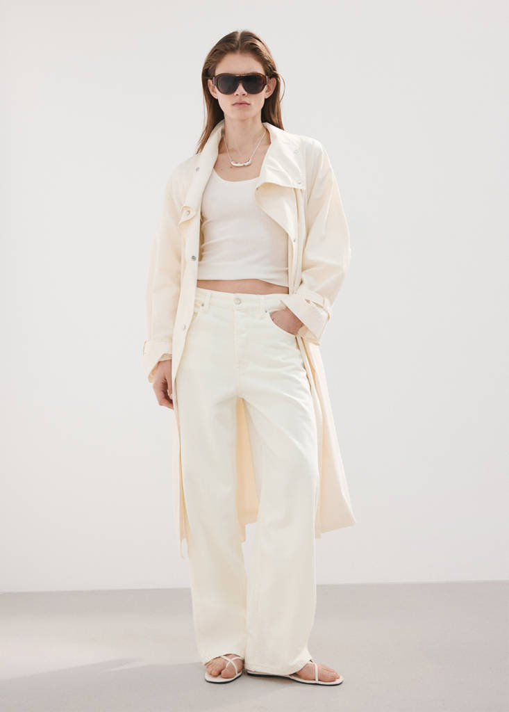 Low-rise balloon jeans — White