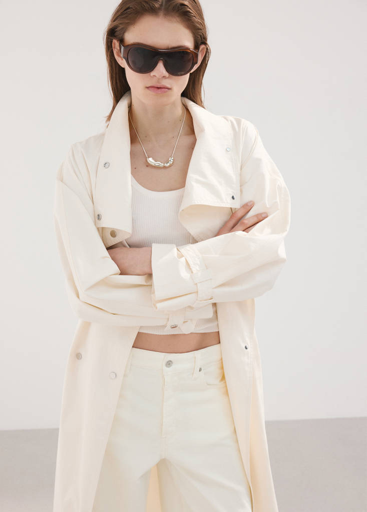 Low-rise balloon jeans — White
