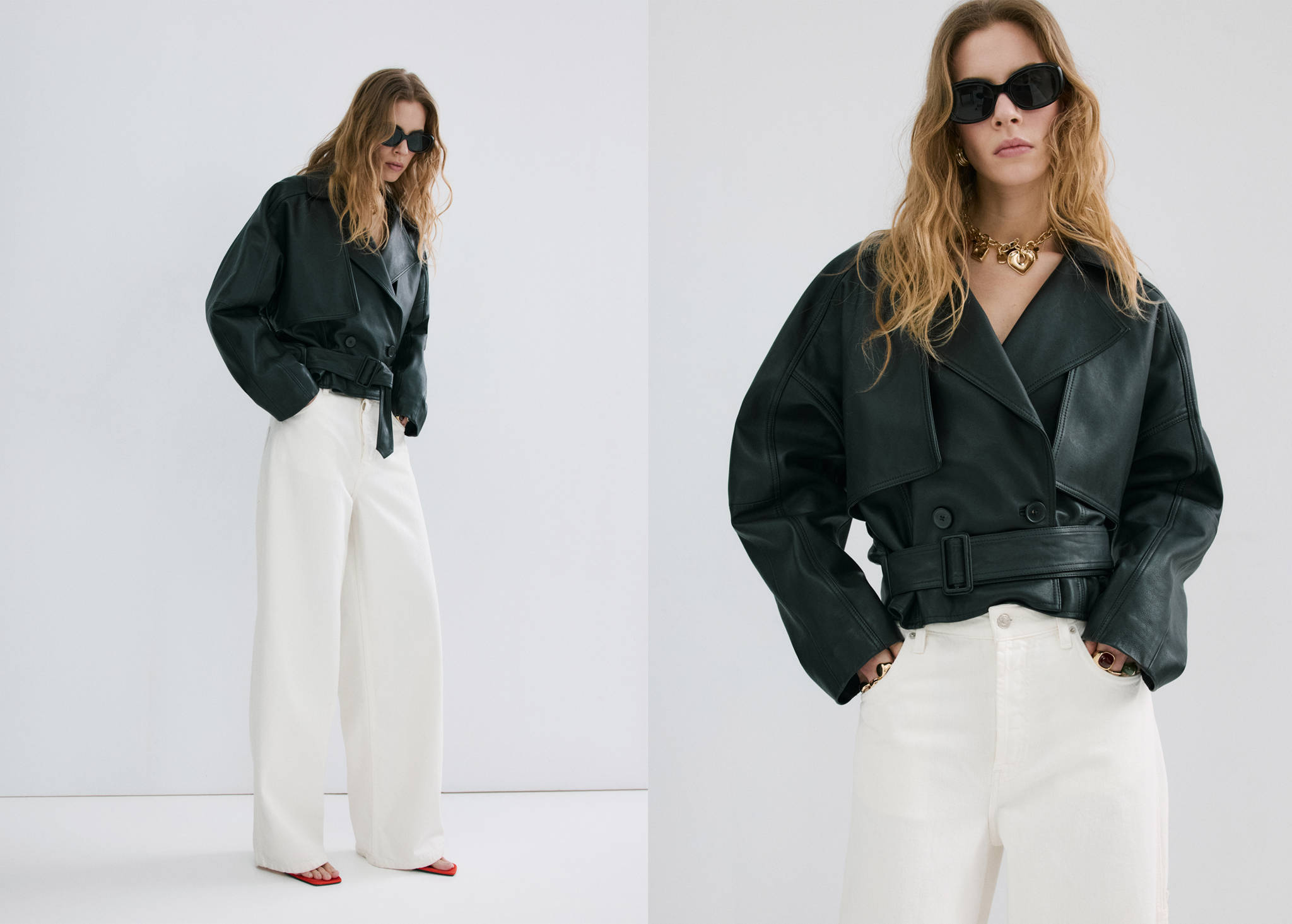 Low-rise balloon jeans - Panoramic plane