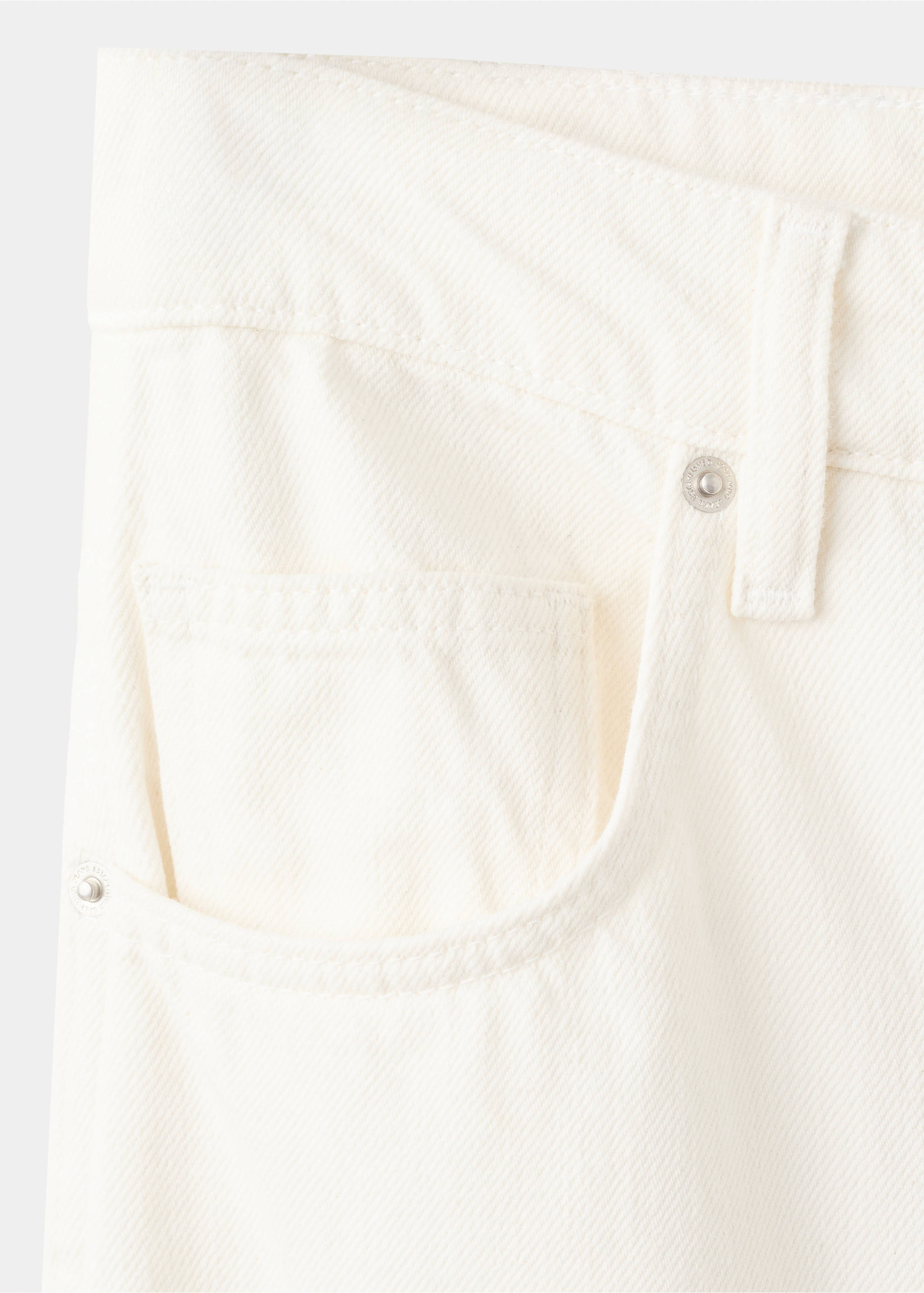 High-rise balloon jeans - Details of the article 0, White. Ref: 27055841-00.