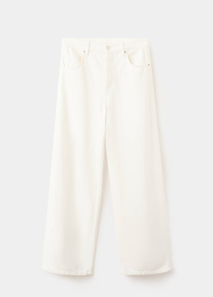 Low-rise balloon jeans — White