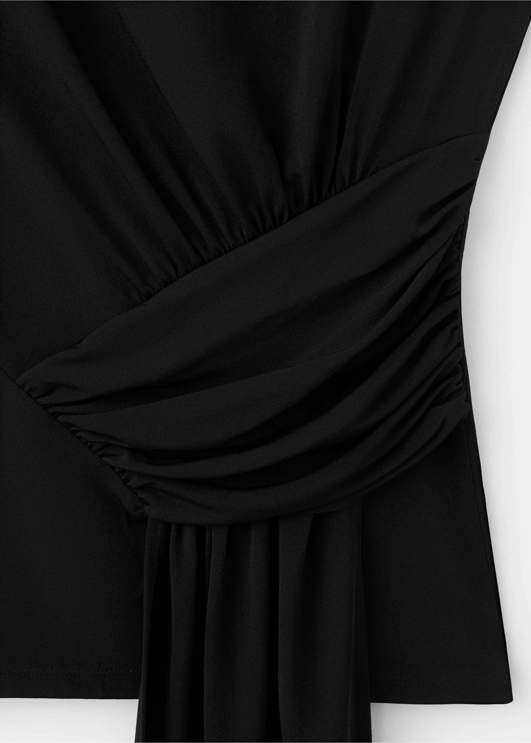 Ruched detail top - Details of the article 0, Black. Ref: 27055843-00.