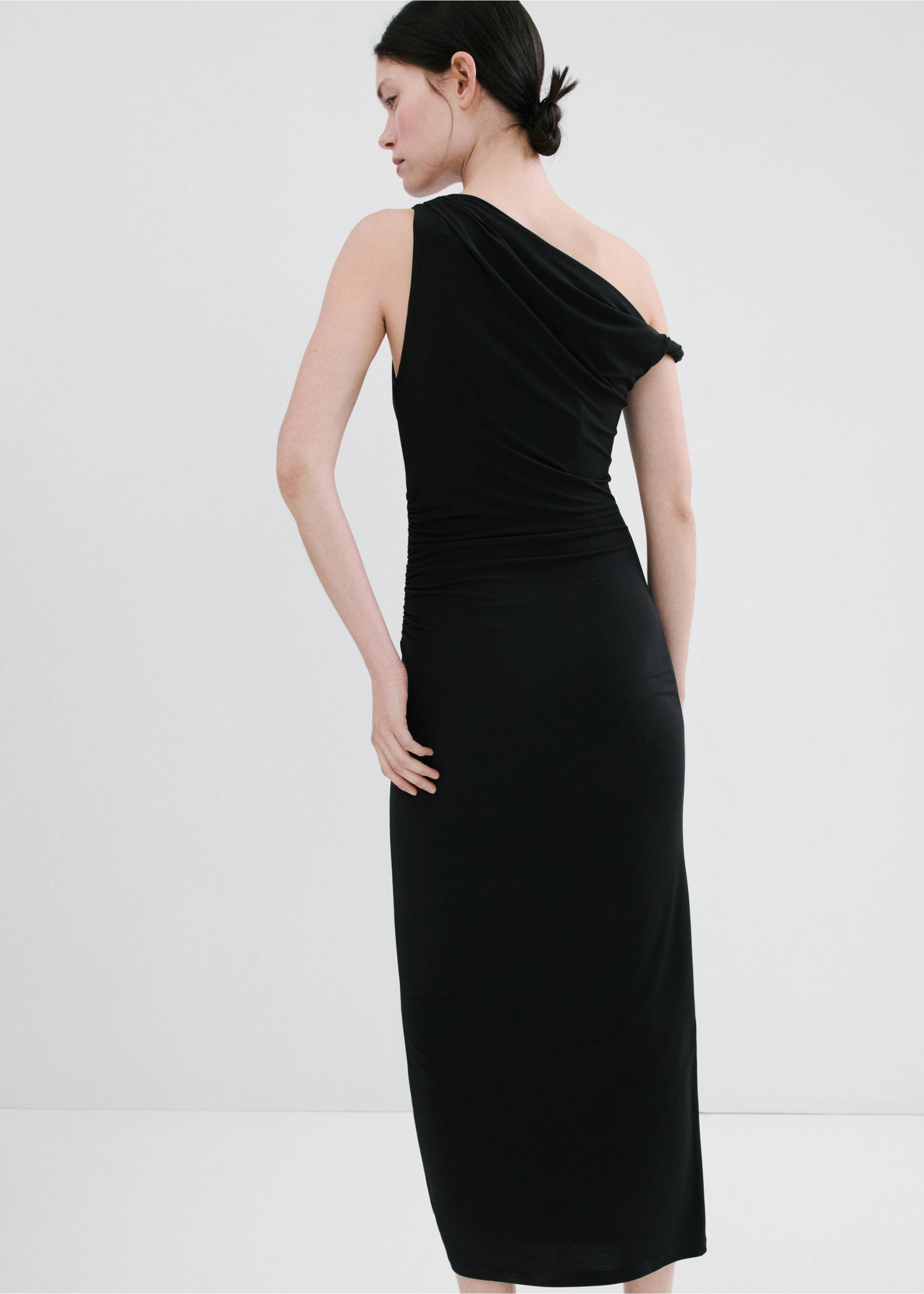 Robe asymétrique ouverture latérale - Verso de l’article, Noir. Ref: 27055844-00.