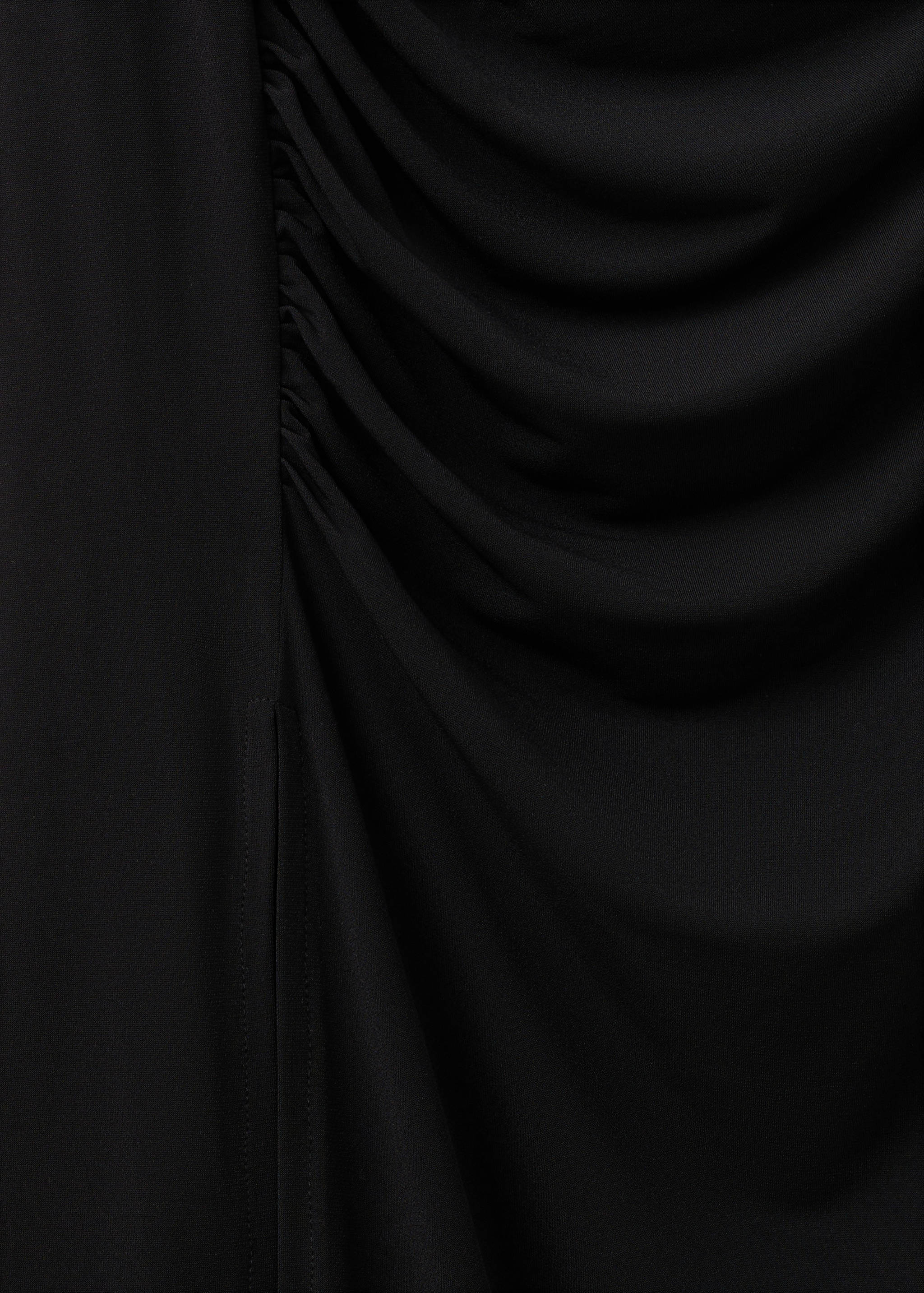 Asymmetrical dress with side slit - Details of the article 0