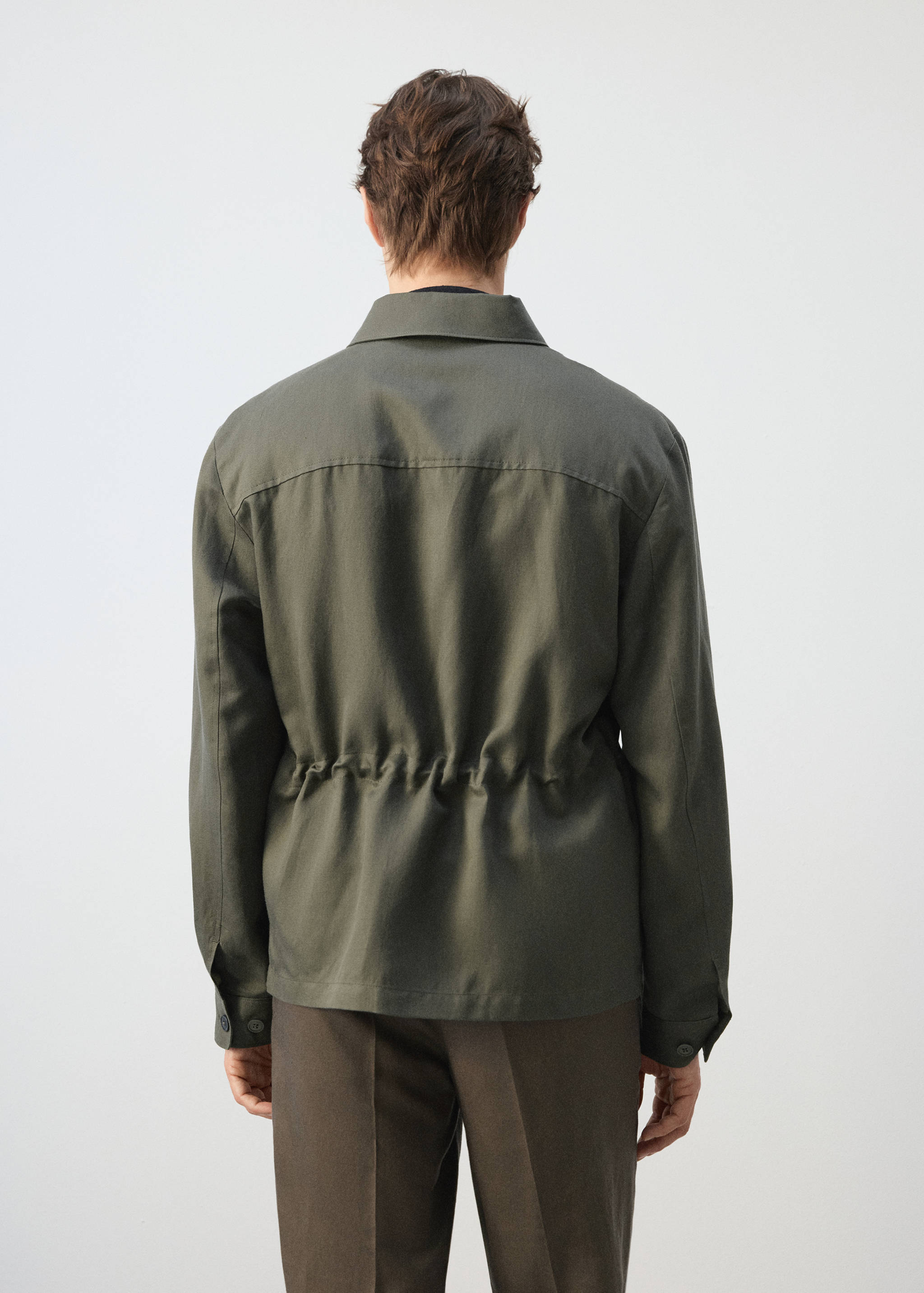 Gathered back lyocell jacket - Reverse of the article