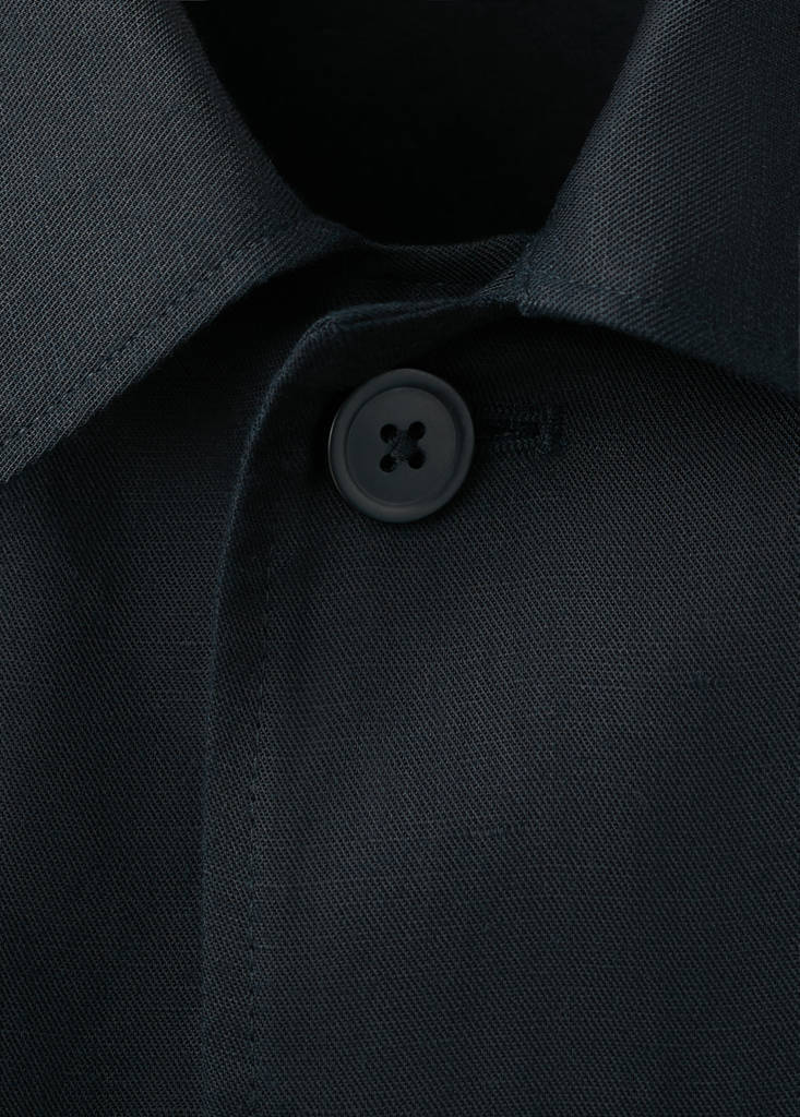 Gathered back lyocell jacket — Navy
