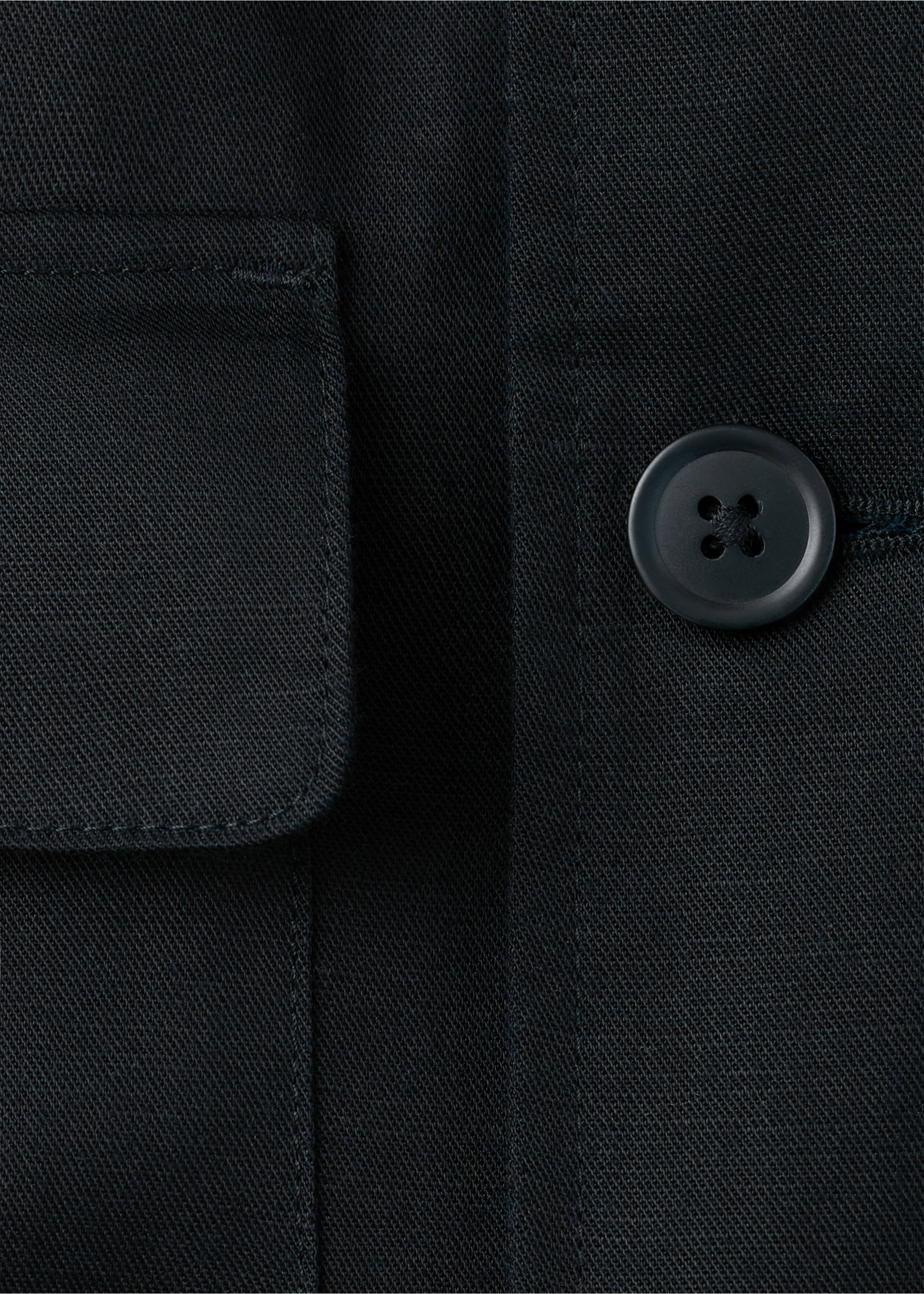 Gathered back lyocell jacket - Details of the article 0, Navy. Ref: 27055929-00.