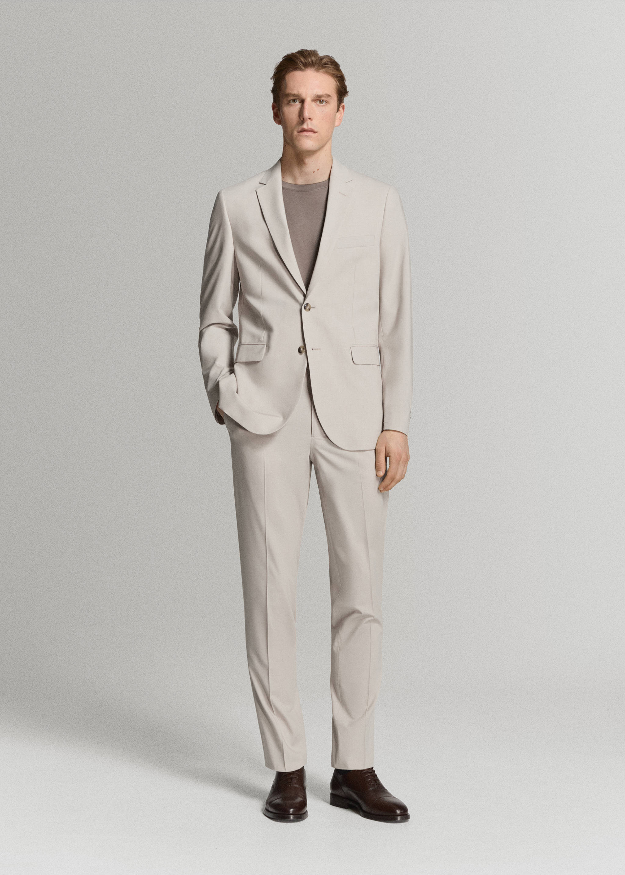 Americana vestit París súper slim fit - Pla general, Cru. Ref: 27055932-00.