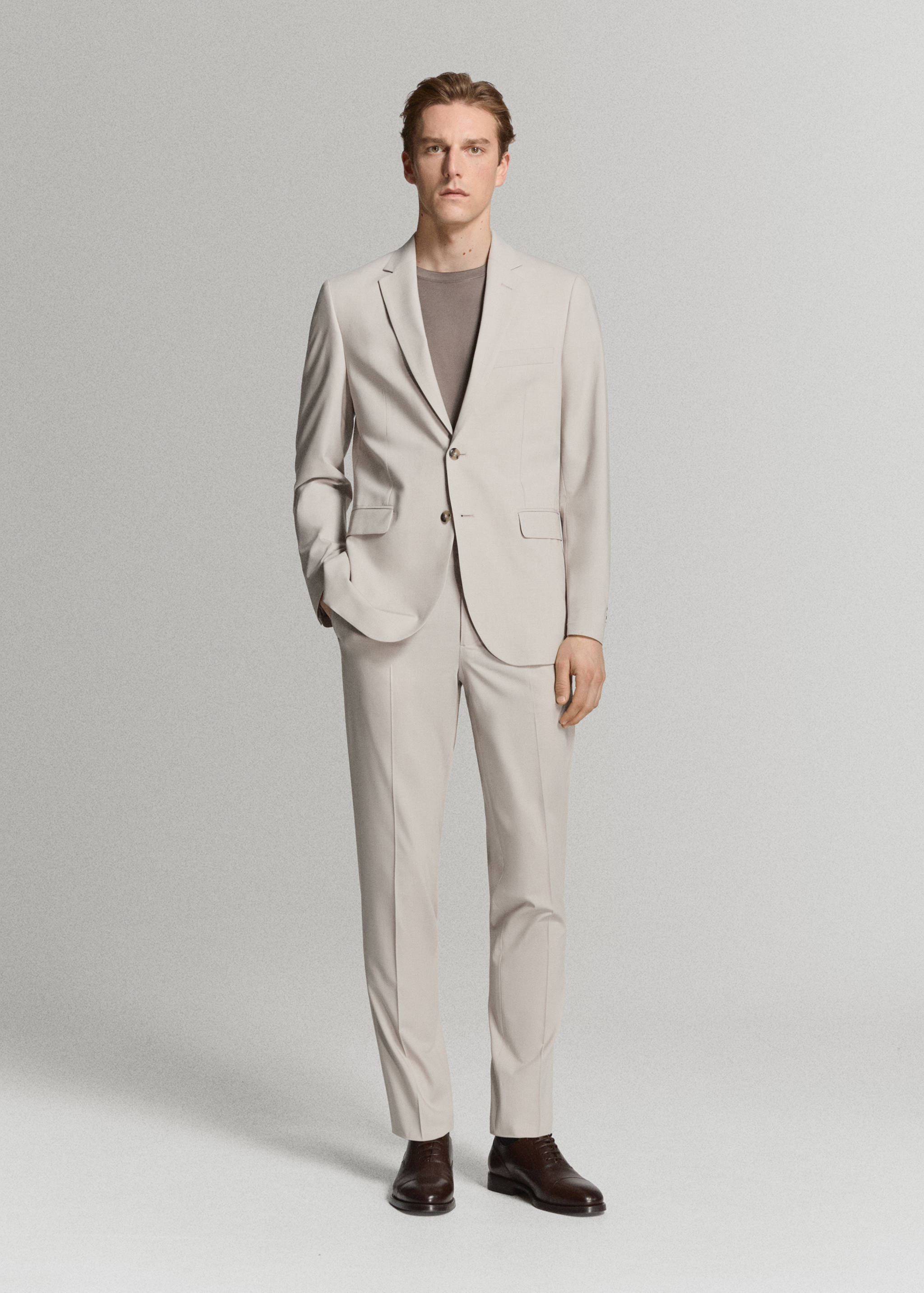 Super slim-fit suit jacket in stretch fabric - General plane