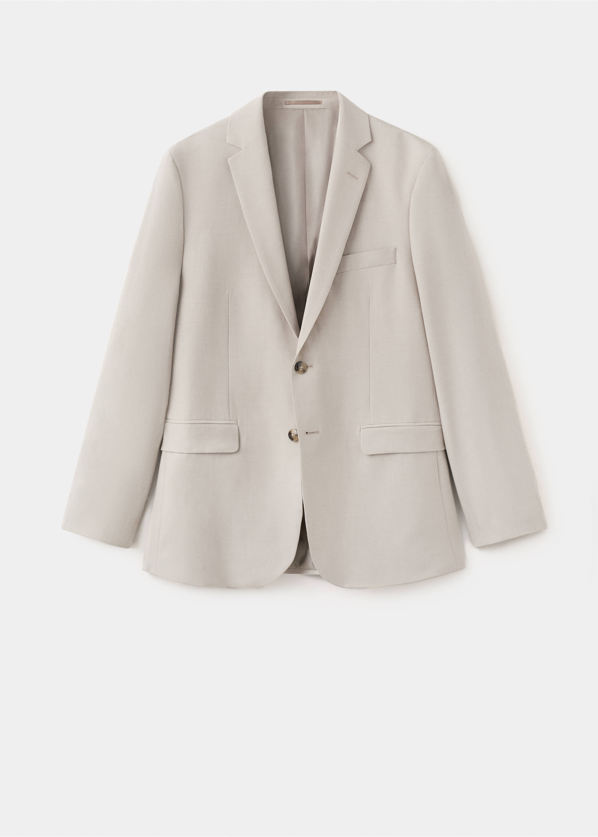 Super slim-fit blazer van stretchstof - Artikel zonder model, Ecru. Ref: 27055932-00.
