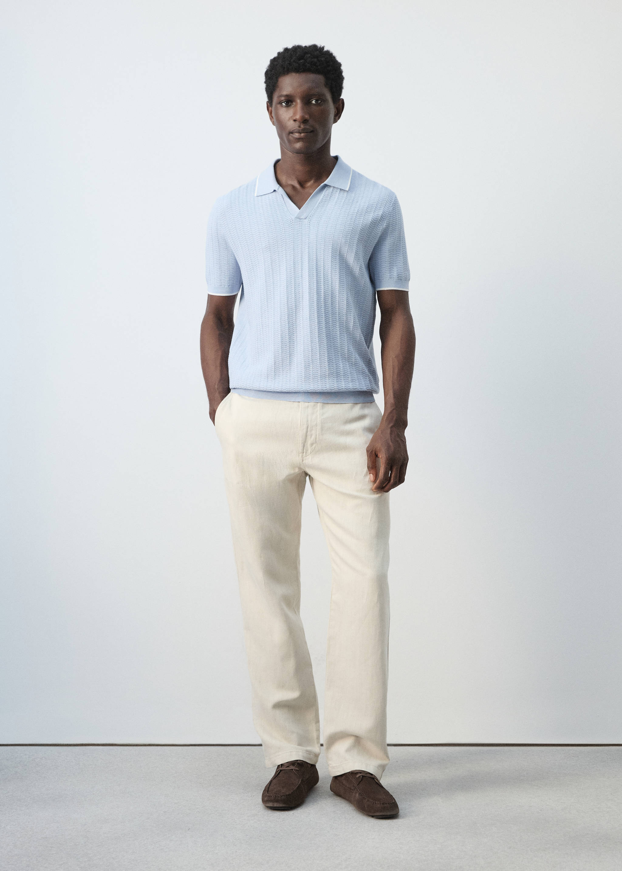 قميص بولو منسوج - رؤية عامة