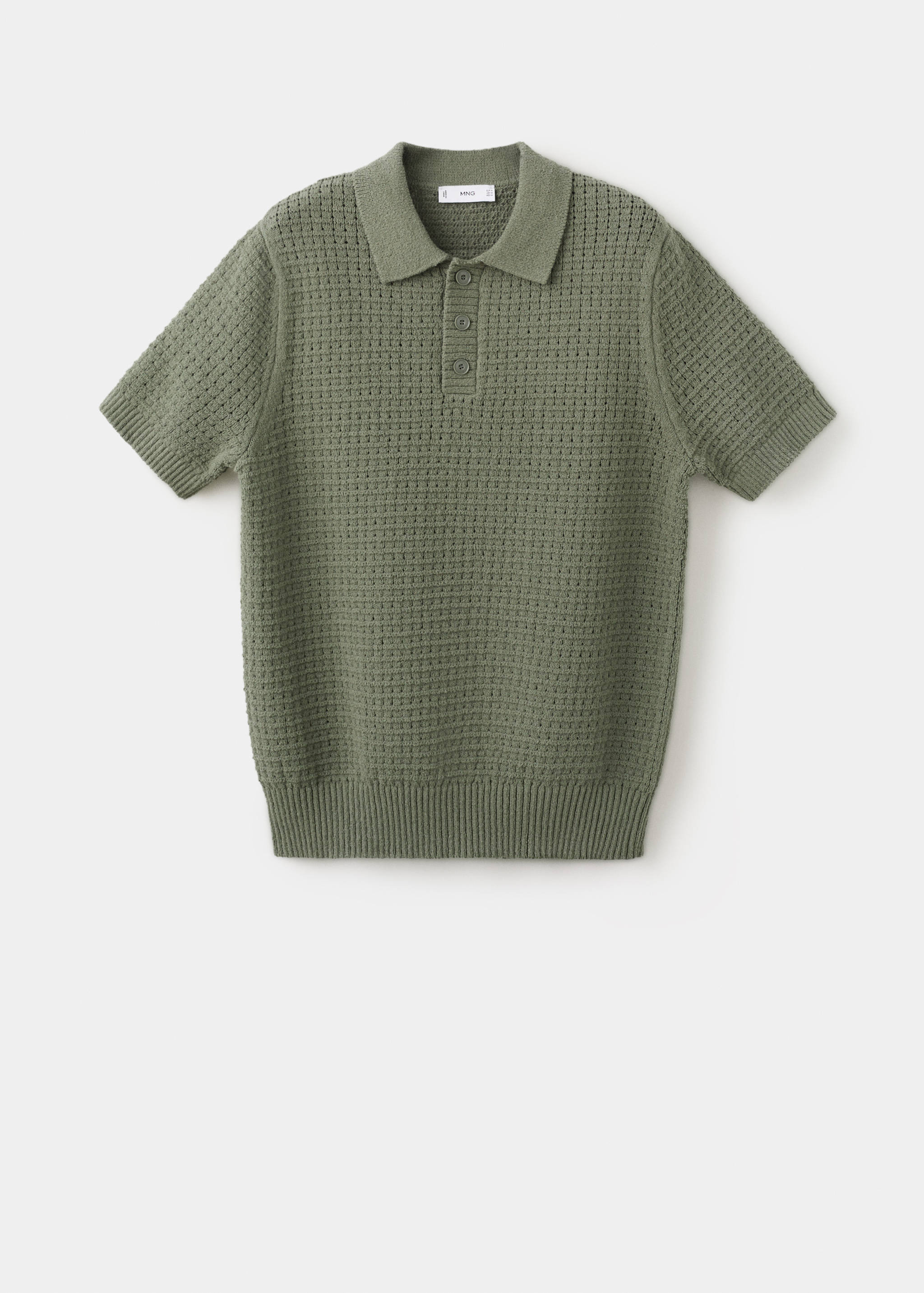 Трикотажное поло с вафельной фактурой - Изделие без модели