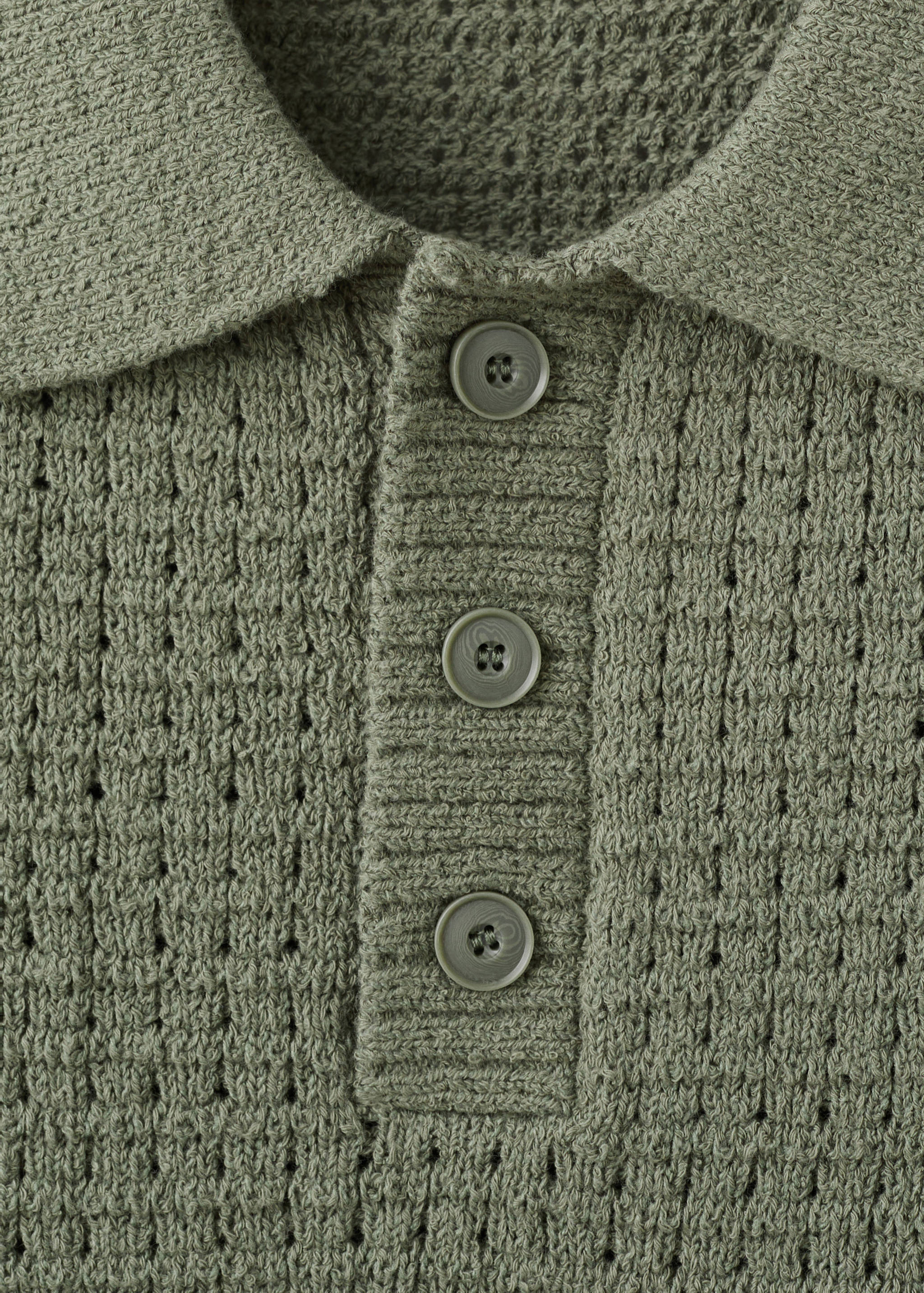 Трикотажное поло с вафельной фактурой - Деталь изделия 8