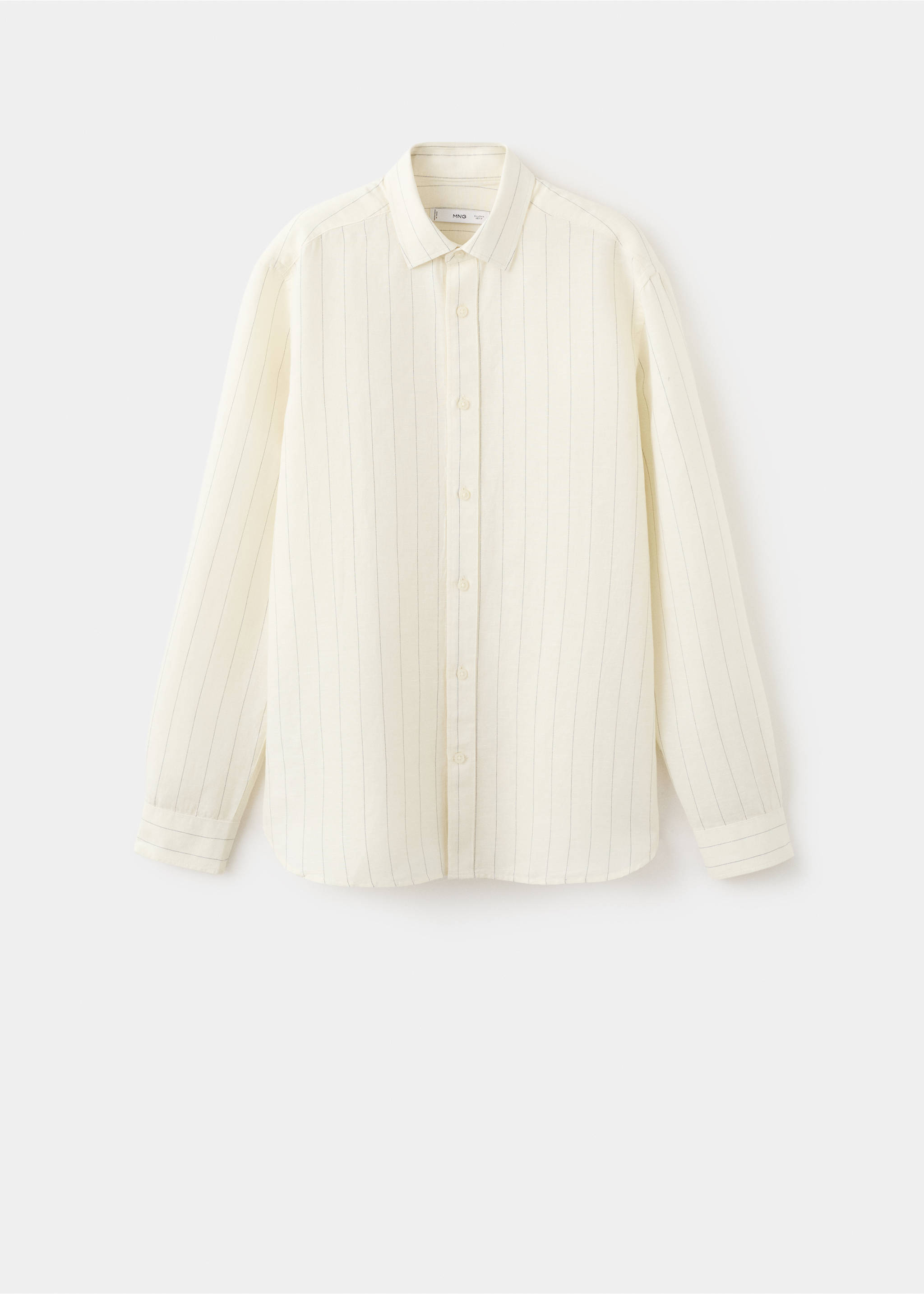 Camisa regular fit lino algodón rayas - Artículo sin modelo, Crudo. Ref: 27055941-00.