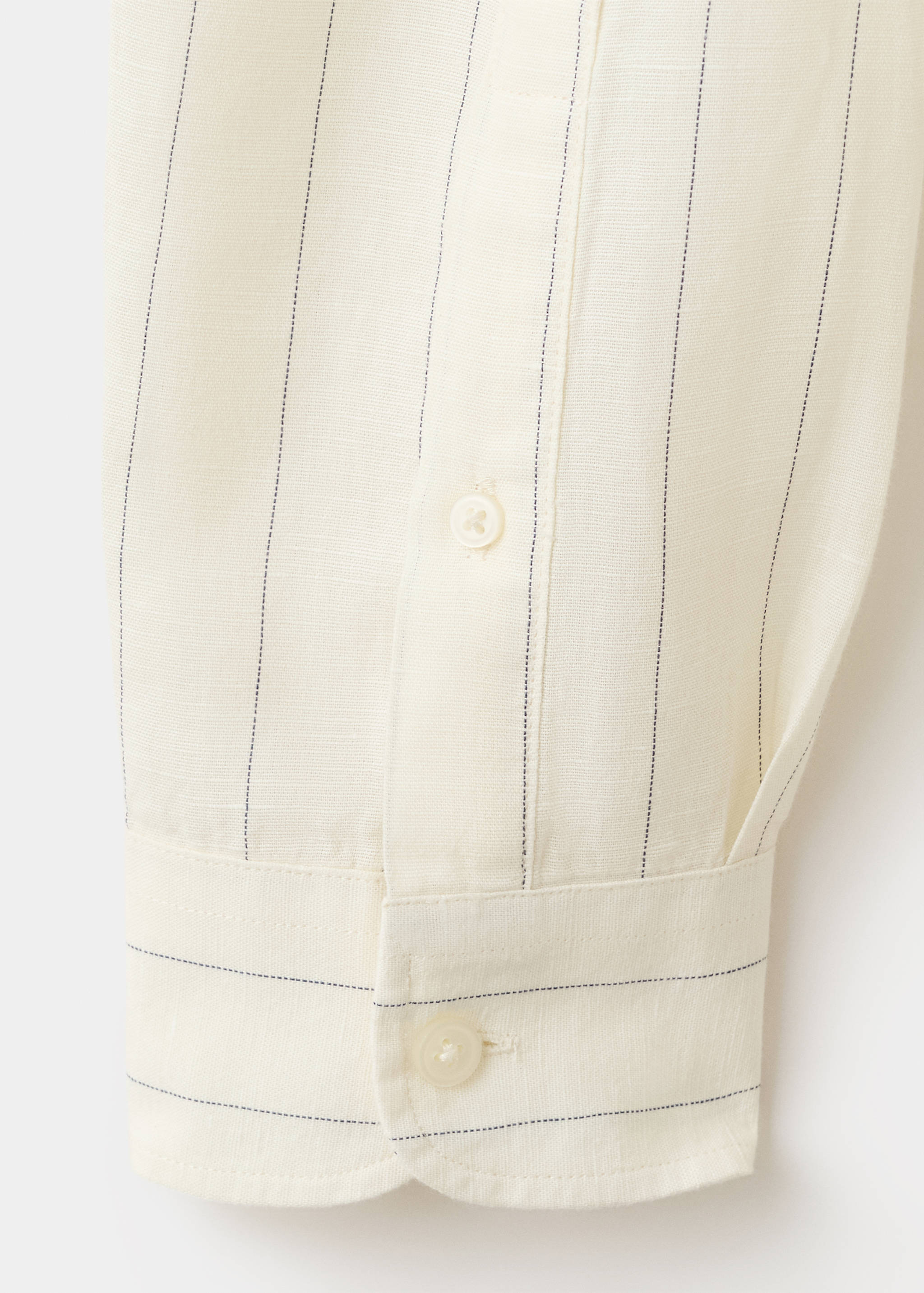 Camisa regular fit lino algodón rayas - Detalle del artículo 8