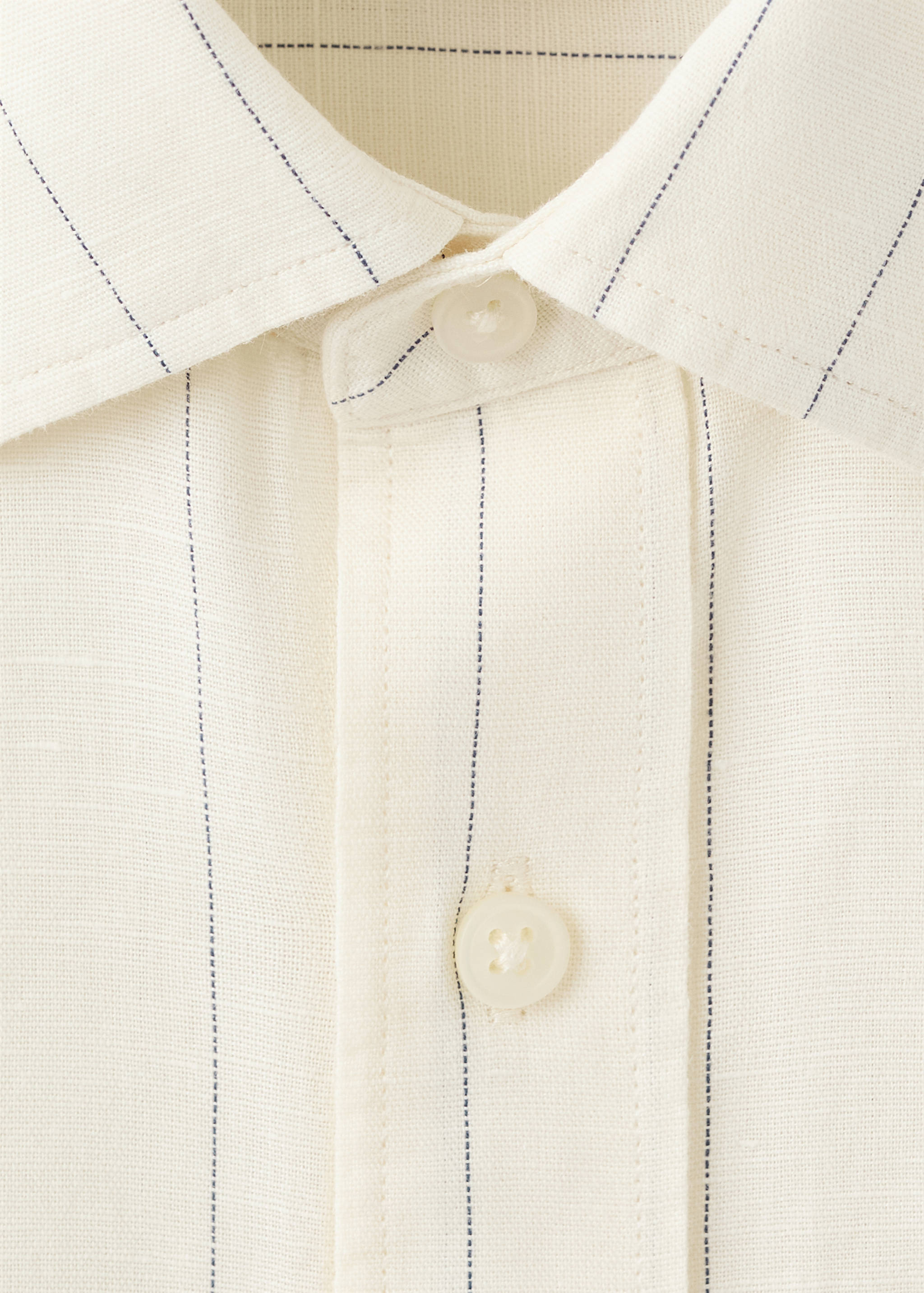 Camisa regular fit lino algodón rayas - Detalle del artículo 0
