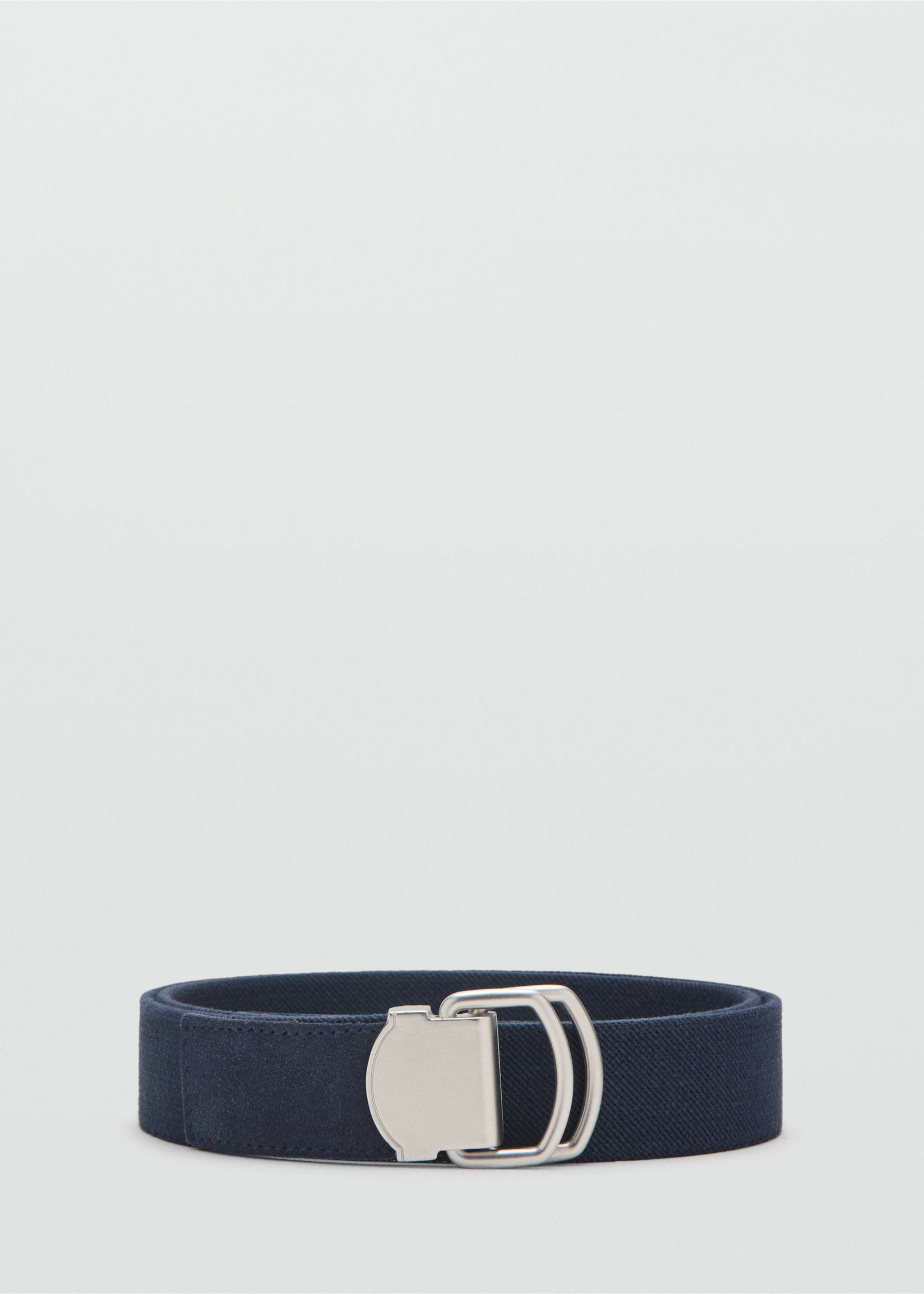 Leather mixed belt - Article without model, Navy. Ref: 27055943-00.