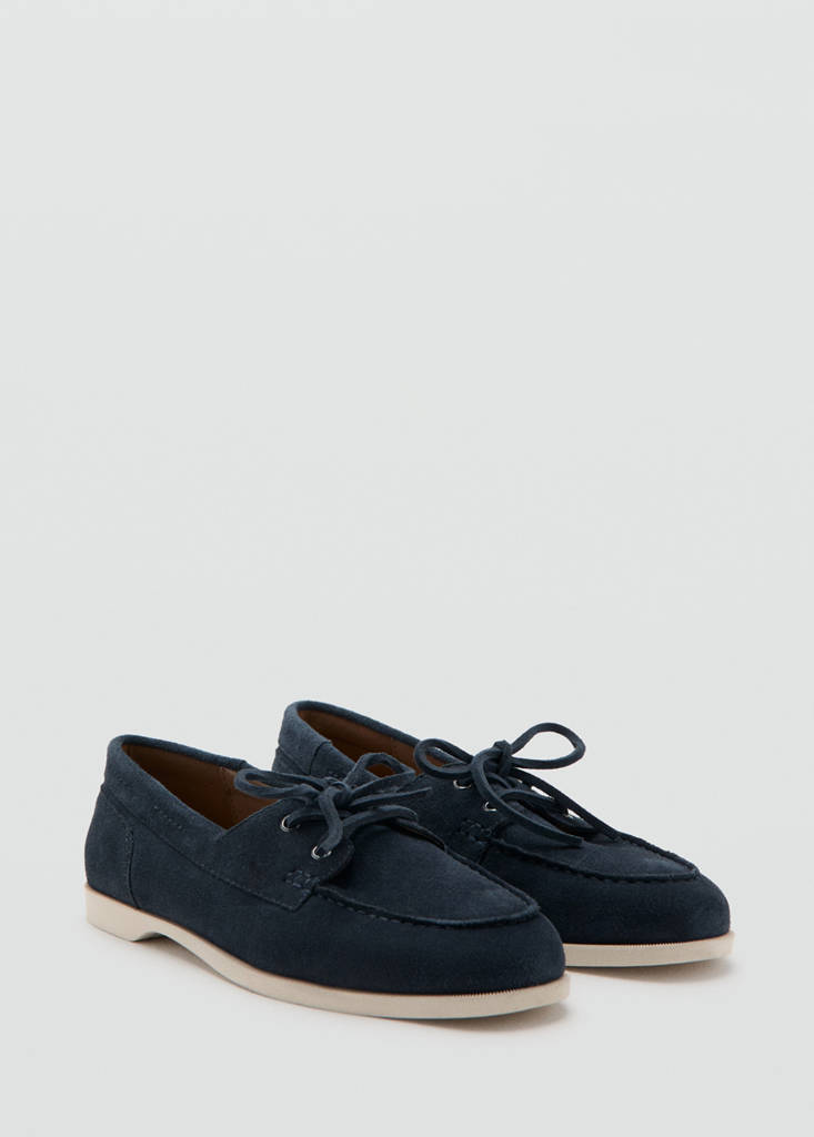 Suede nautical shoes — Navy