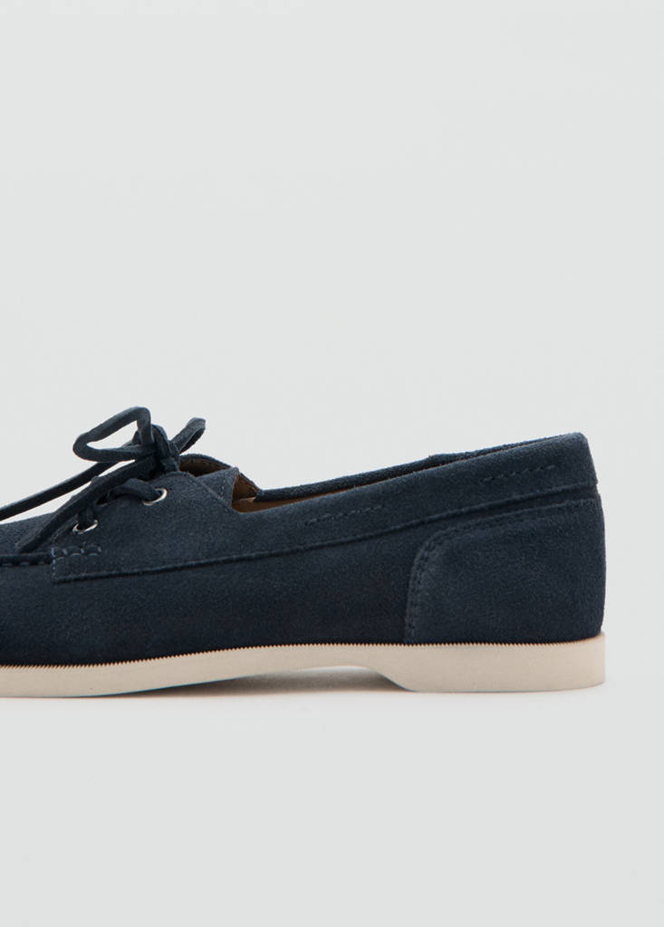Suede nautical shoes — Navy
