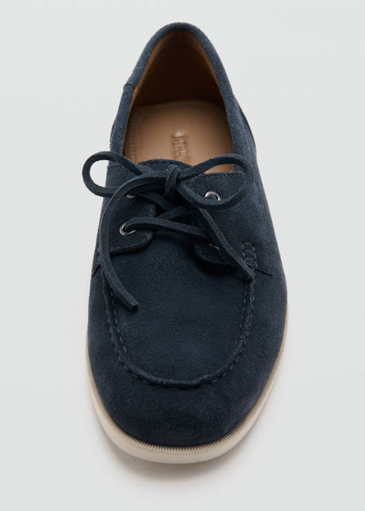 Suede nautical shoes — Navy