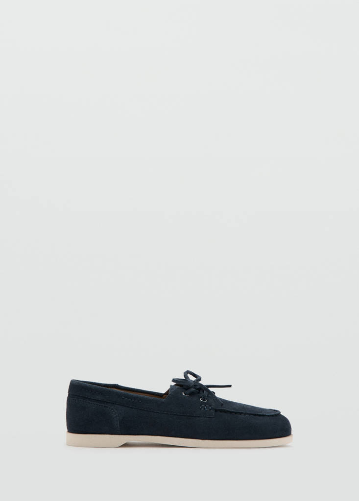 Suede nautical shoes — Navy