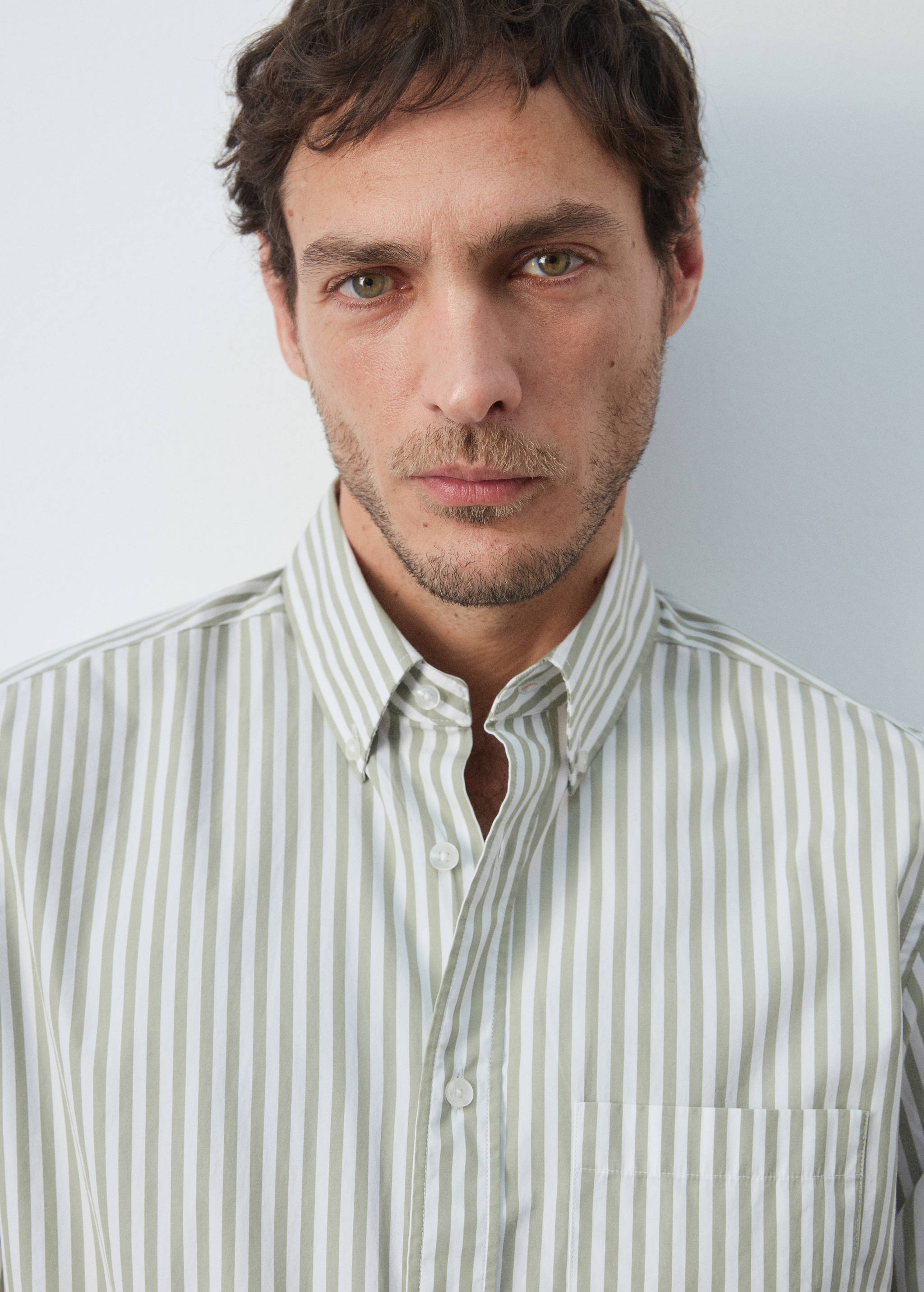 Camisa regular fit 100% algodón rayas - Detalle del artículo 1