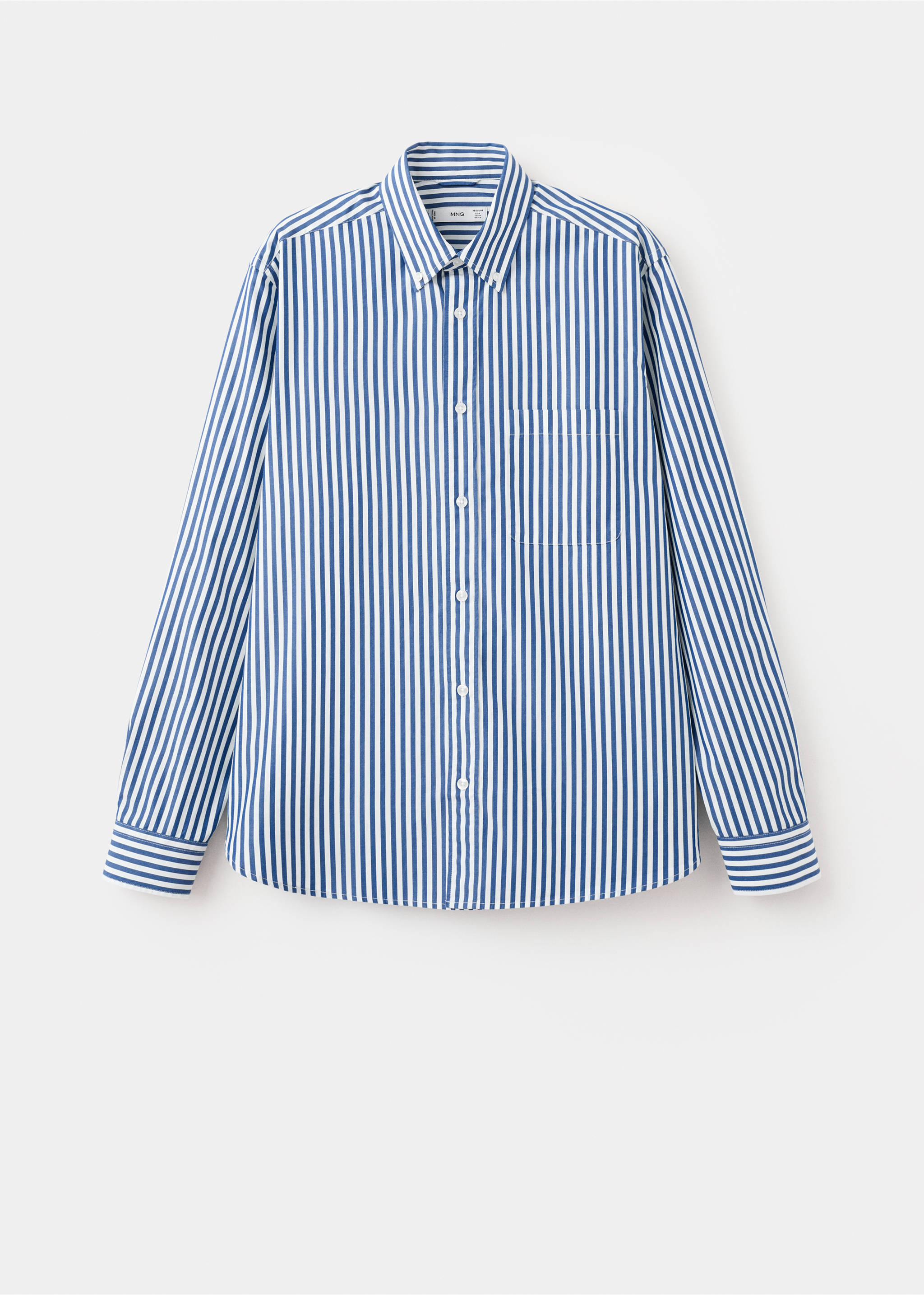 Chemise regular-fit 100 % coton rayures - Article sans modèle, Bleu électrique. Ref: 27055945-00.