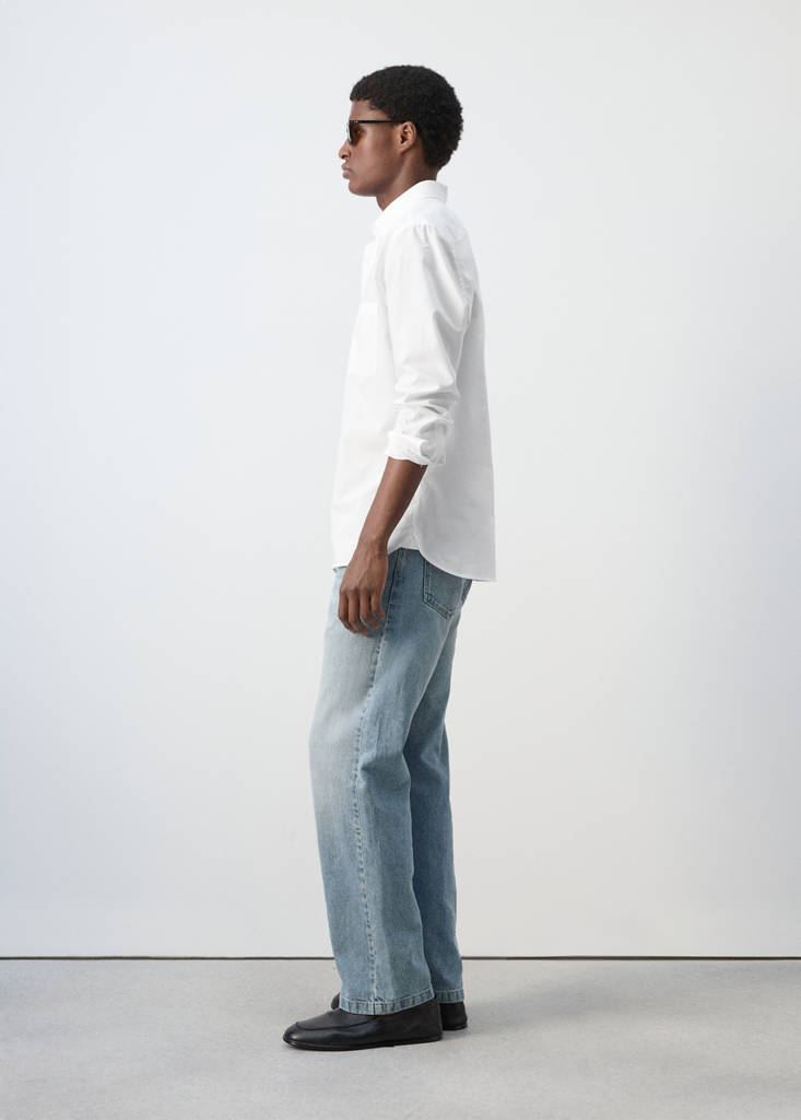 Lightweight Oxford shirt 100% cotton regular fit — White