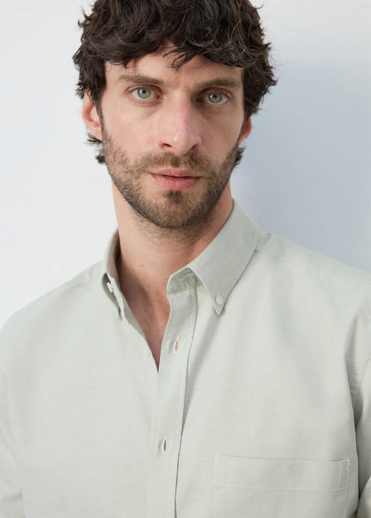 Lightweight Oxford shirt 100% cotton regular fit — Pastel Green