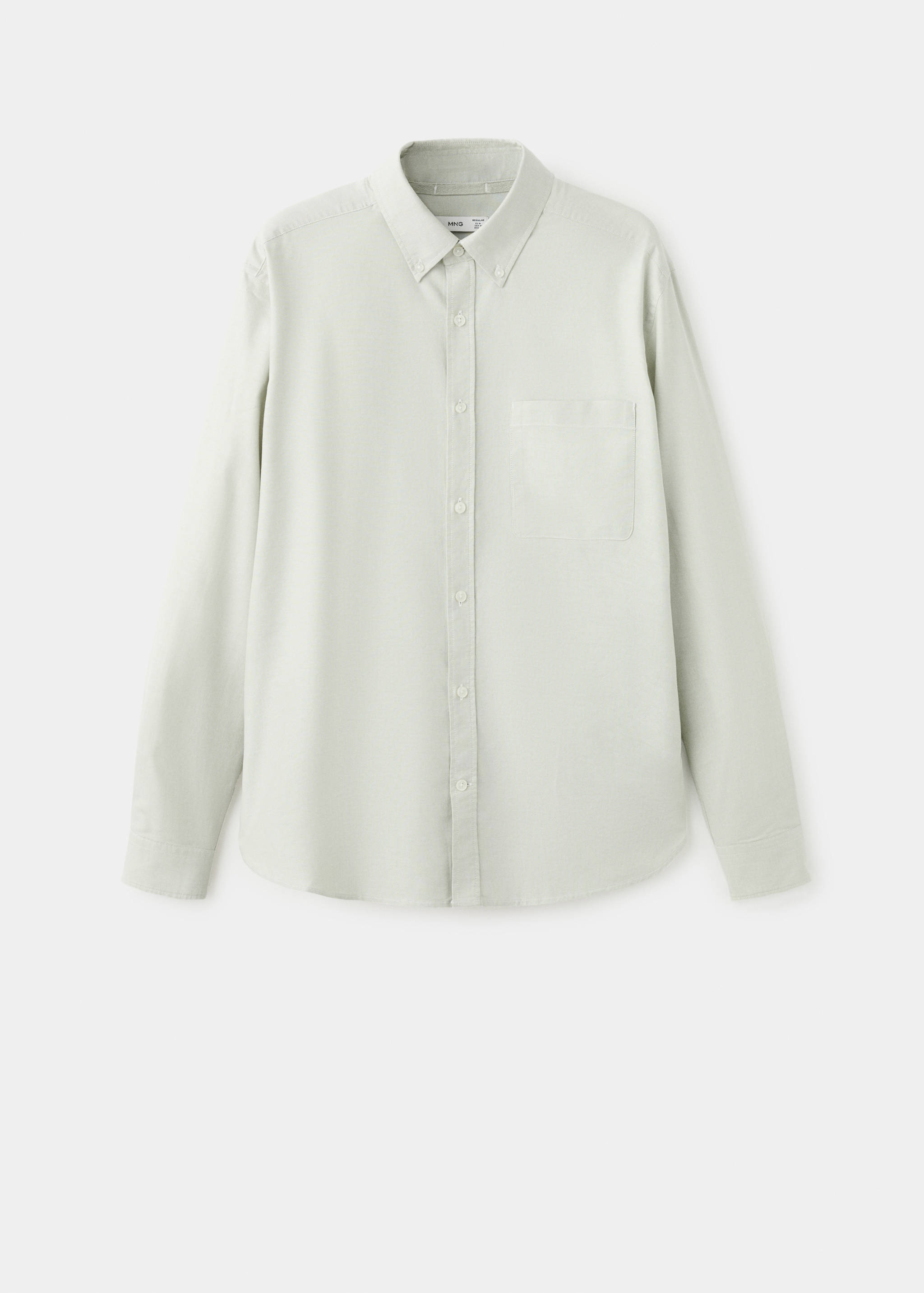 Легкая оксфордская рубашка классического кроя из 100% хлопка - Изделие без модели