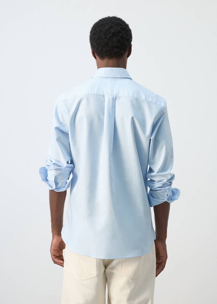 Lightweight Oxford shirt 100% cotton regular fit — Sky Blue