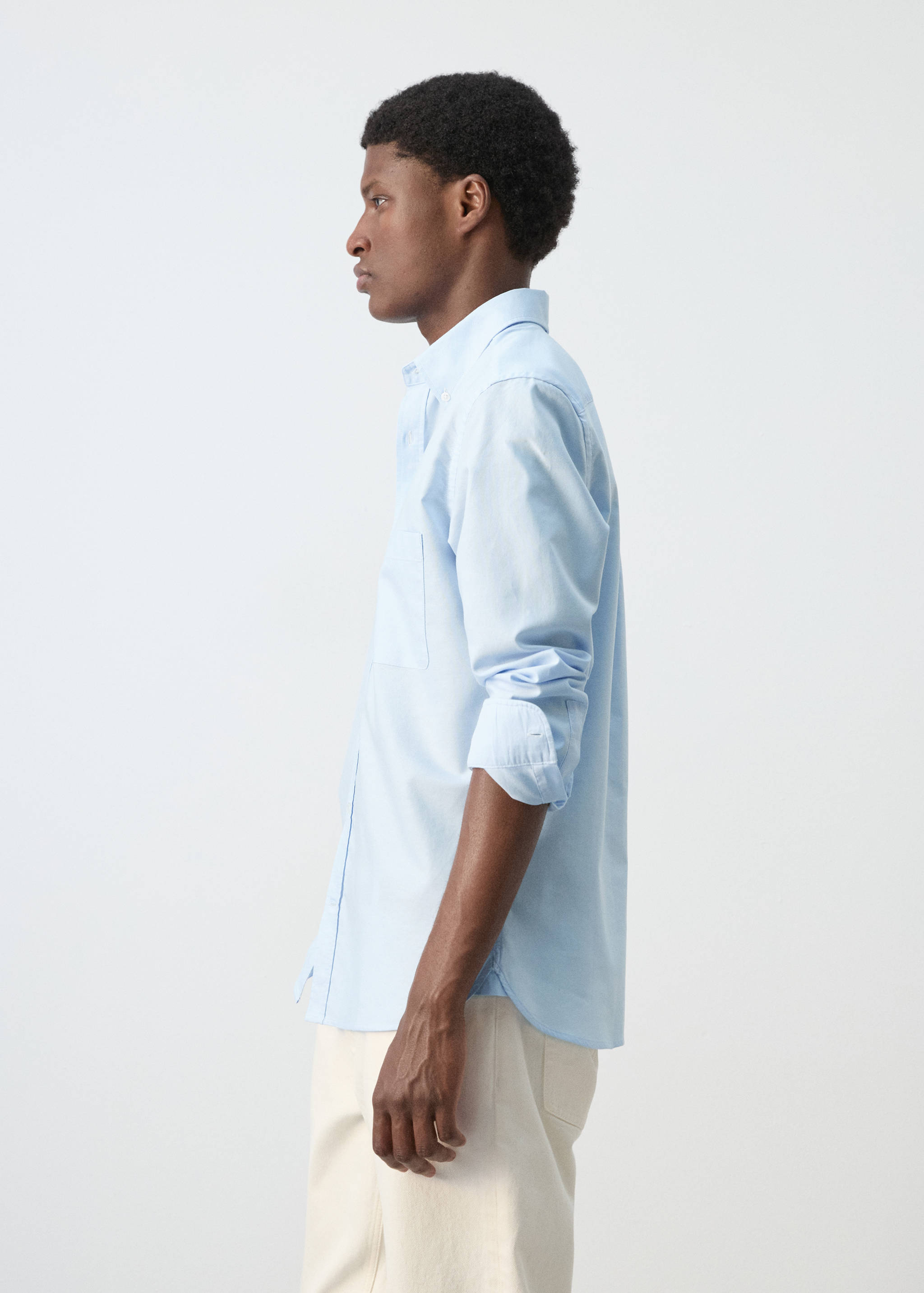 Lightweight Oxford shirt 100% cotton regular fit - Details of the article 2