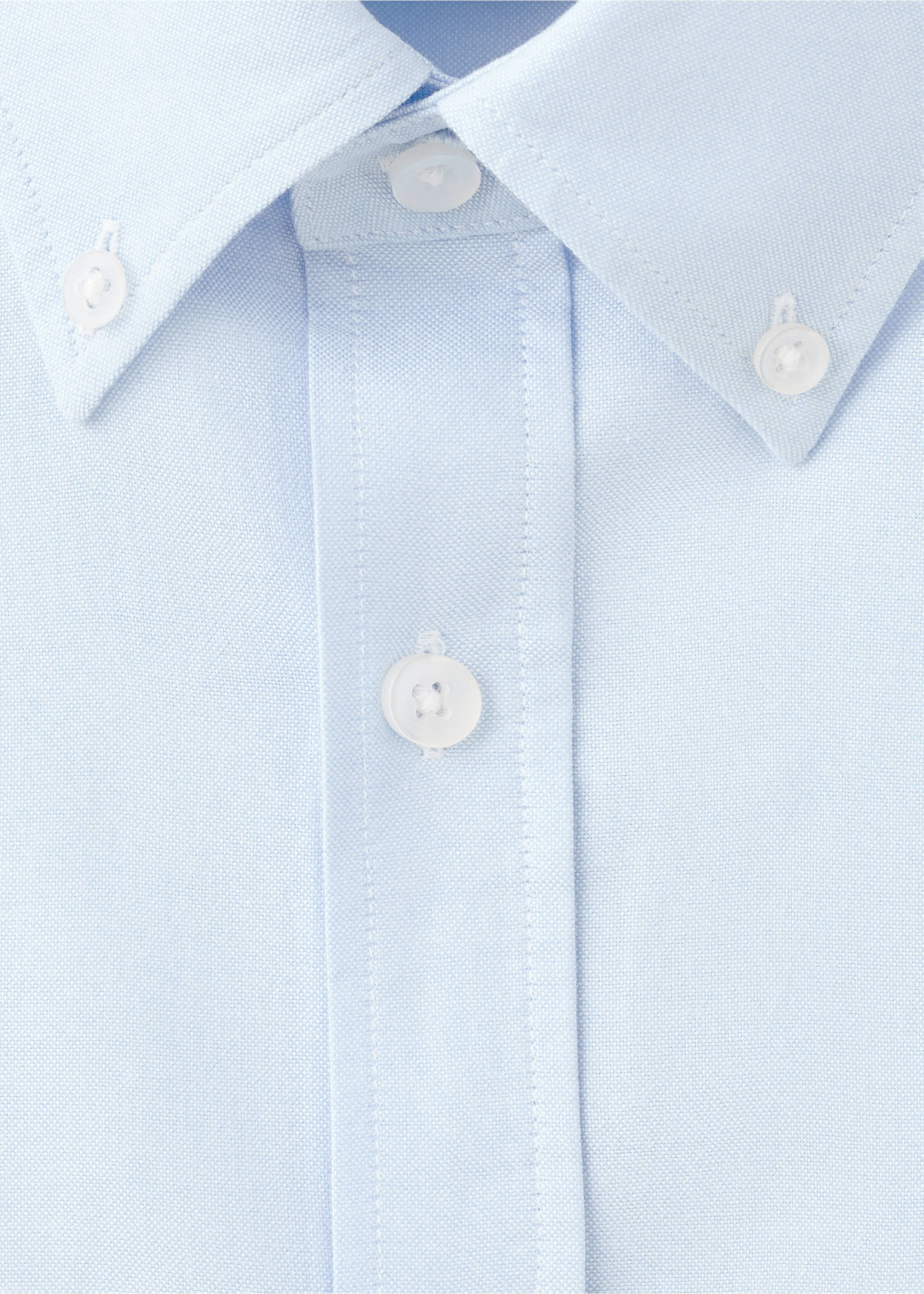 Lightweight Oxford shirt 100% cotton regular fit - Details of the article 8, Sky Blue. Ref: 27055946-00.