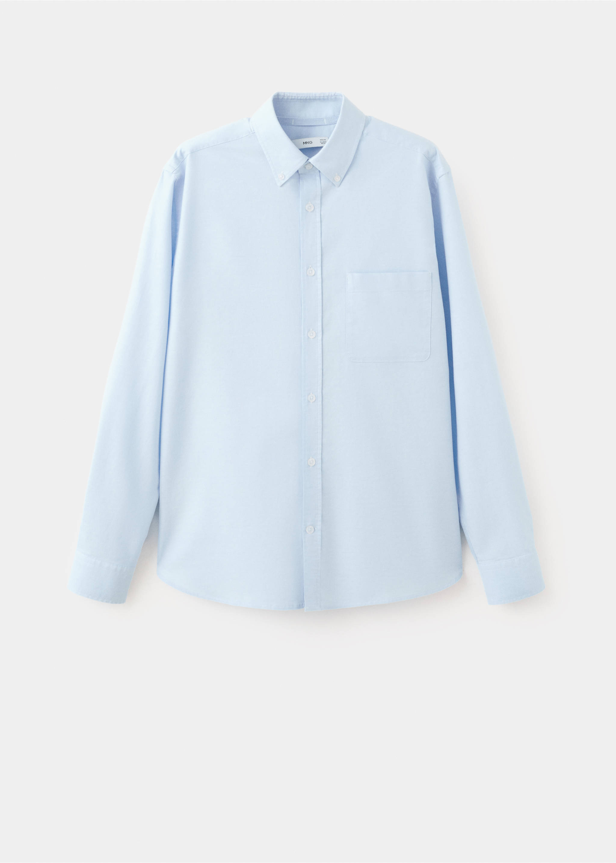 Chemise Oxford légère 100 % coton regular-fit - Article sans modèle, Bleu ciel. Ref: 27055946-00.
