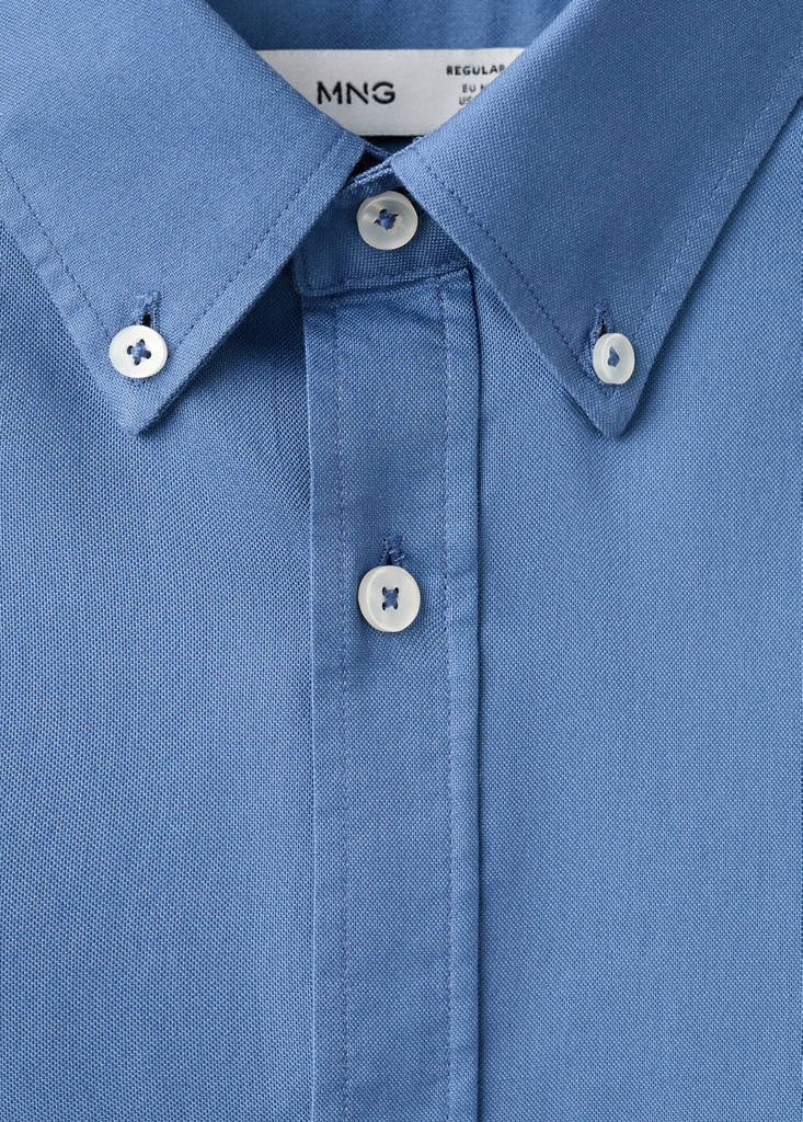 Lightweight Oxford shirt 100% cotton regular fit — Ink Blue