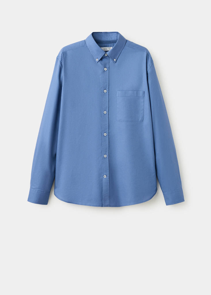 Lightweight Oxford shirt 100% cotton regular fit — Ink Blue