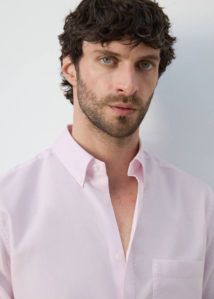 Lightweight Oxford shirt 100% cotton regular fit — Pastel Pink